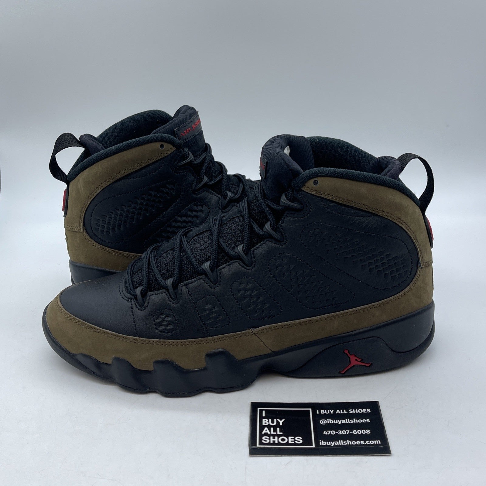 Size 10.5 - Air Jordan 9 Retro 2024 Olive Green Black Red Suede (HV4794-030)
