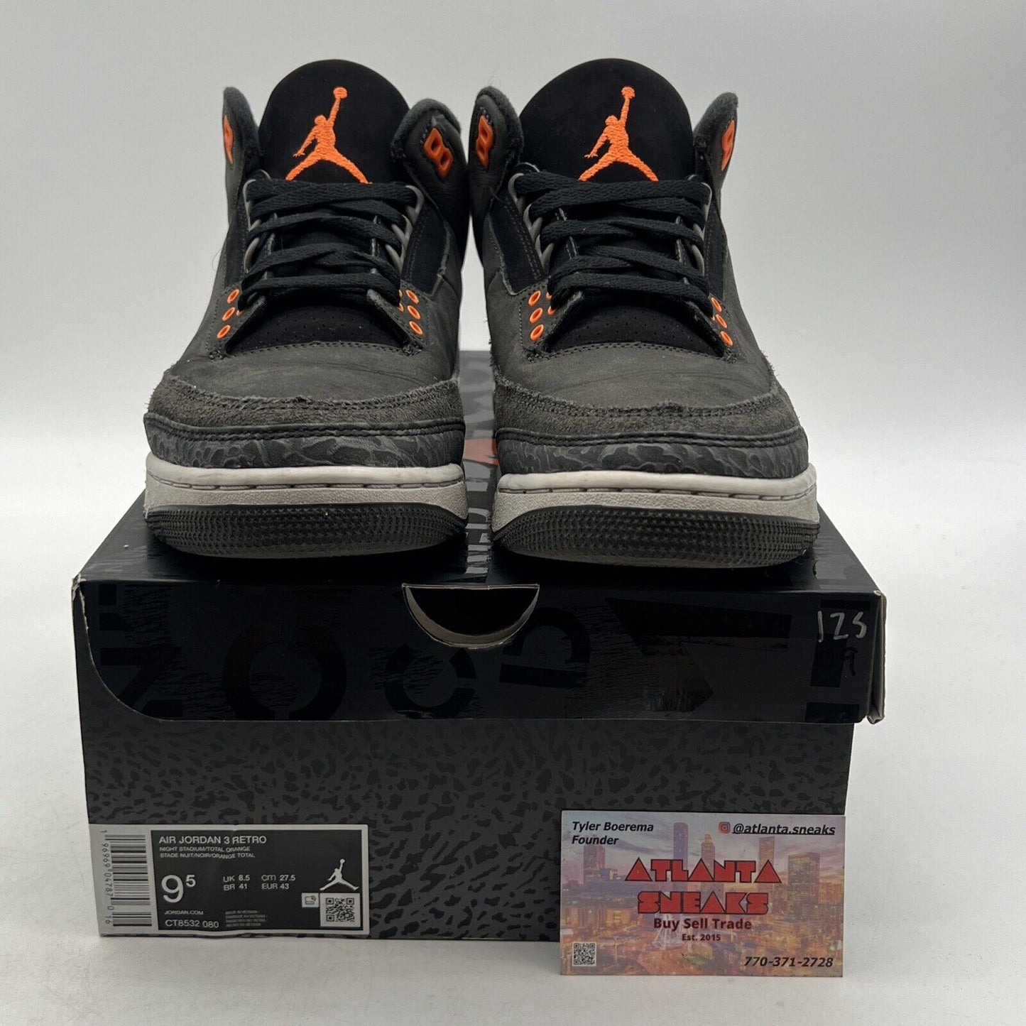 Size 9.5 - Jordan 3 Retro 2023 Mid Fear (CT8532-080)