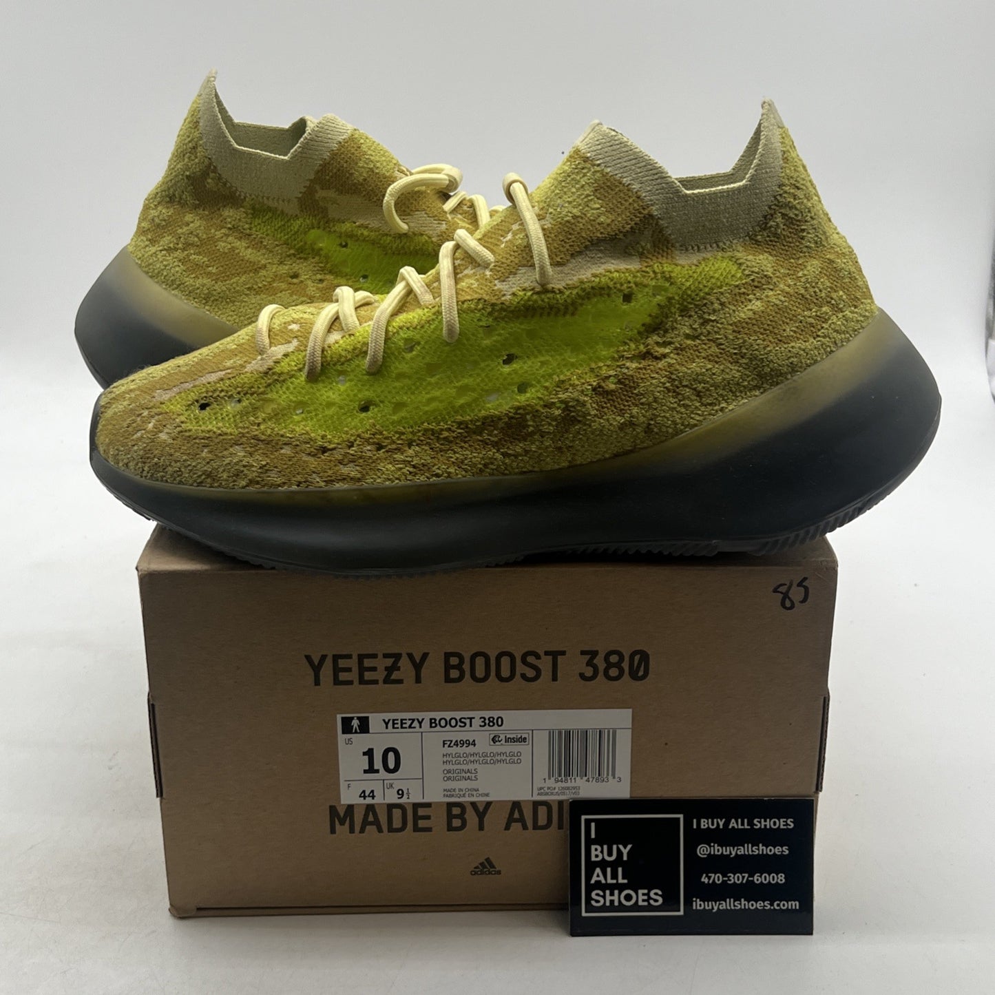 Size 10 - adidas Yeezy Boost 380 Hylte Glow (FZ4994)