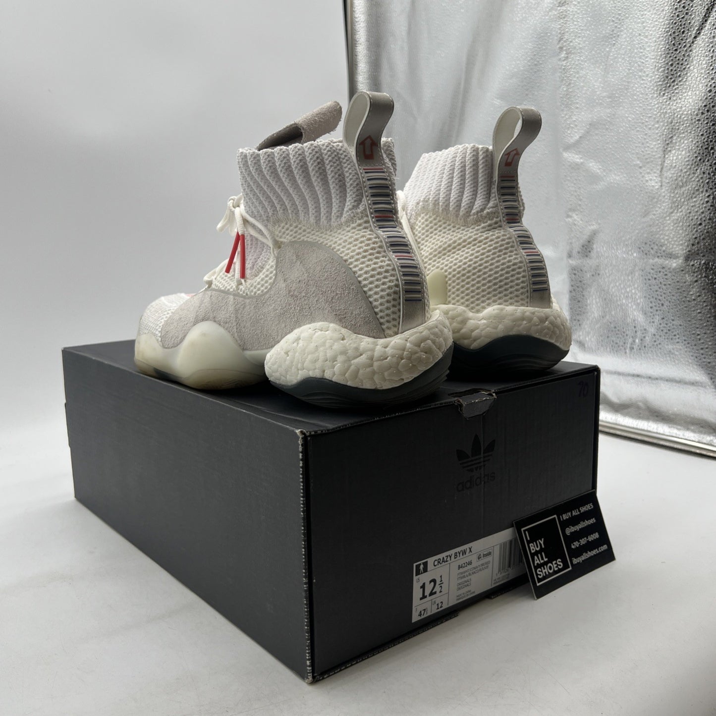 Size 12 - adidas Crazy BYW X Cloud White (B42246)