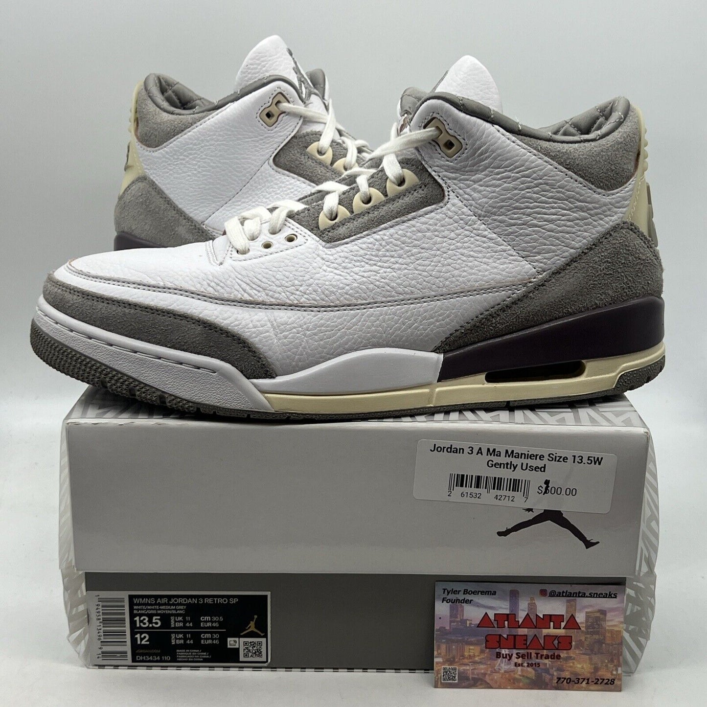 Size 13.5 - Jordan 3 Retro SP x A Ma Maniere Low Raised By Women W (DH3434-110)