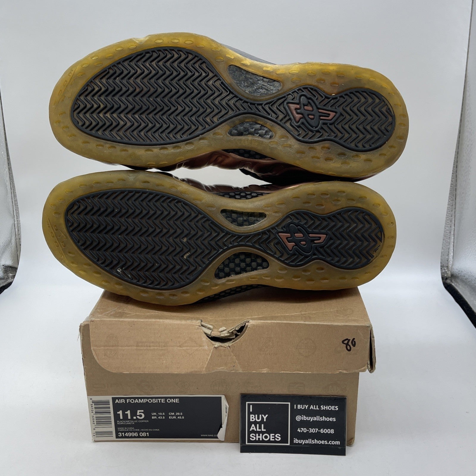 Size 11.5 - Nike Air Foamposite One Dirty Copper Suede (314996-081)