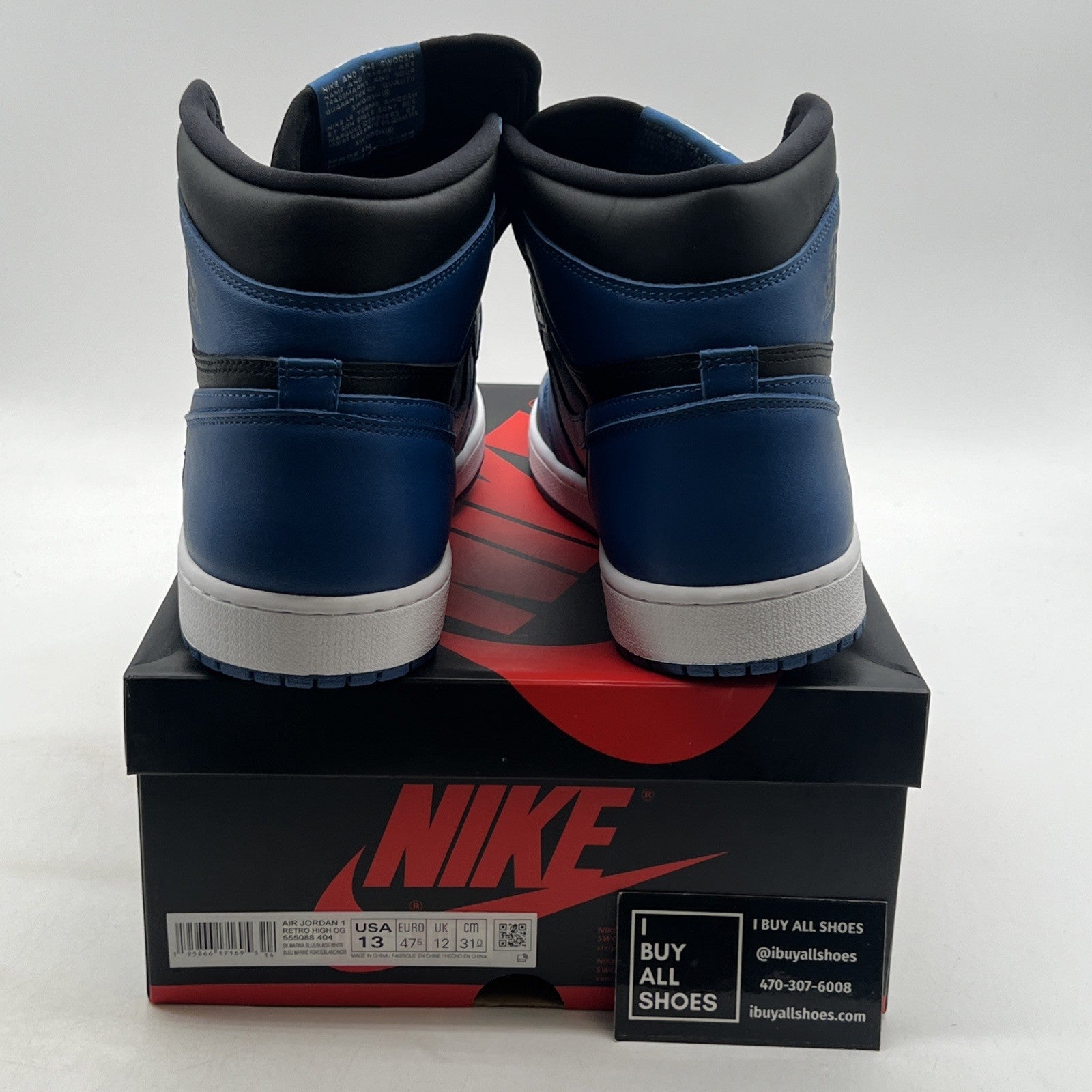 Size 13 - Air Jordan 1 Retro OG High Dark Marina Blue (555088-404)