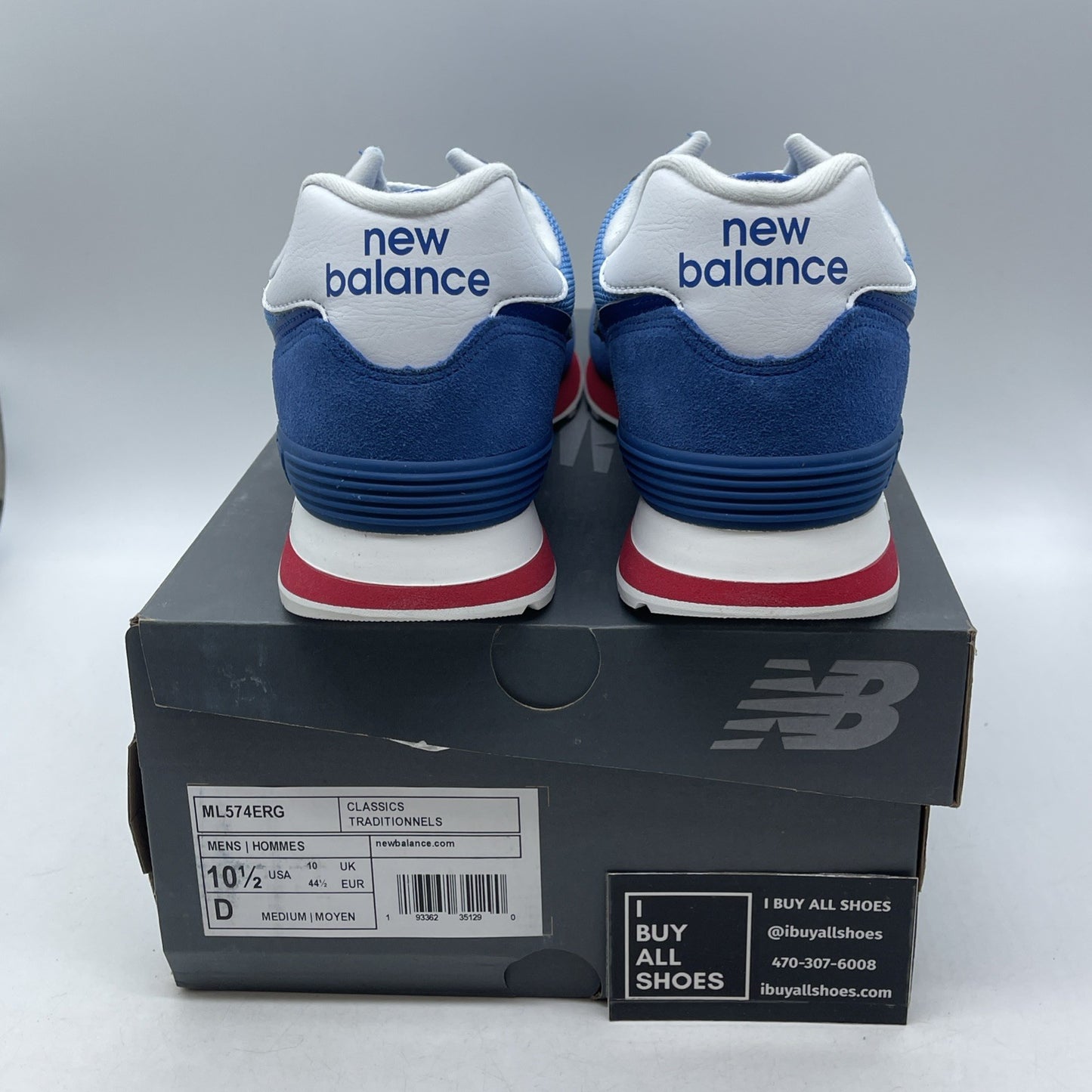 Size 10.5 - New Balance 574 Blue (ML574ERG)