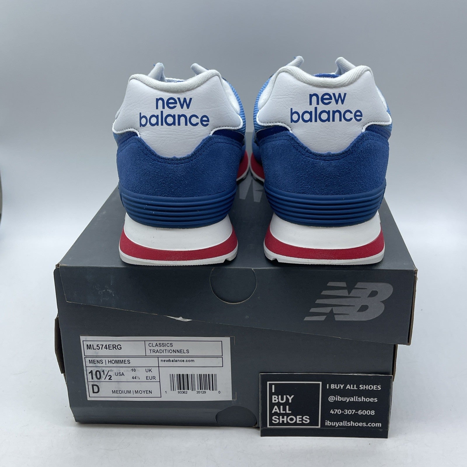 Size 10.5 - New Balance 574 Blue (ML574ERG)