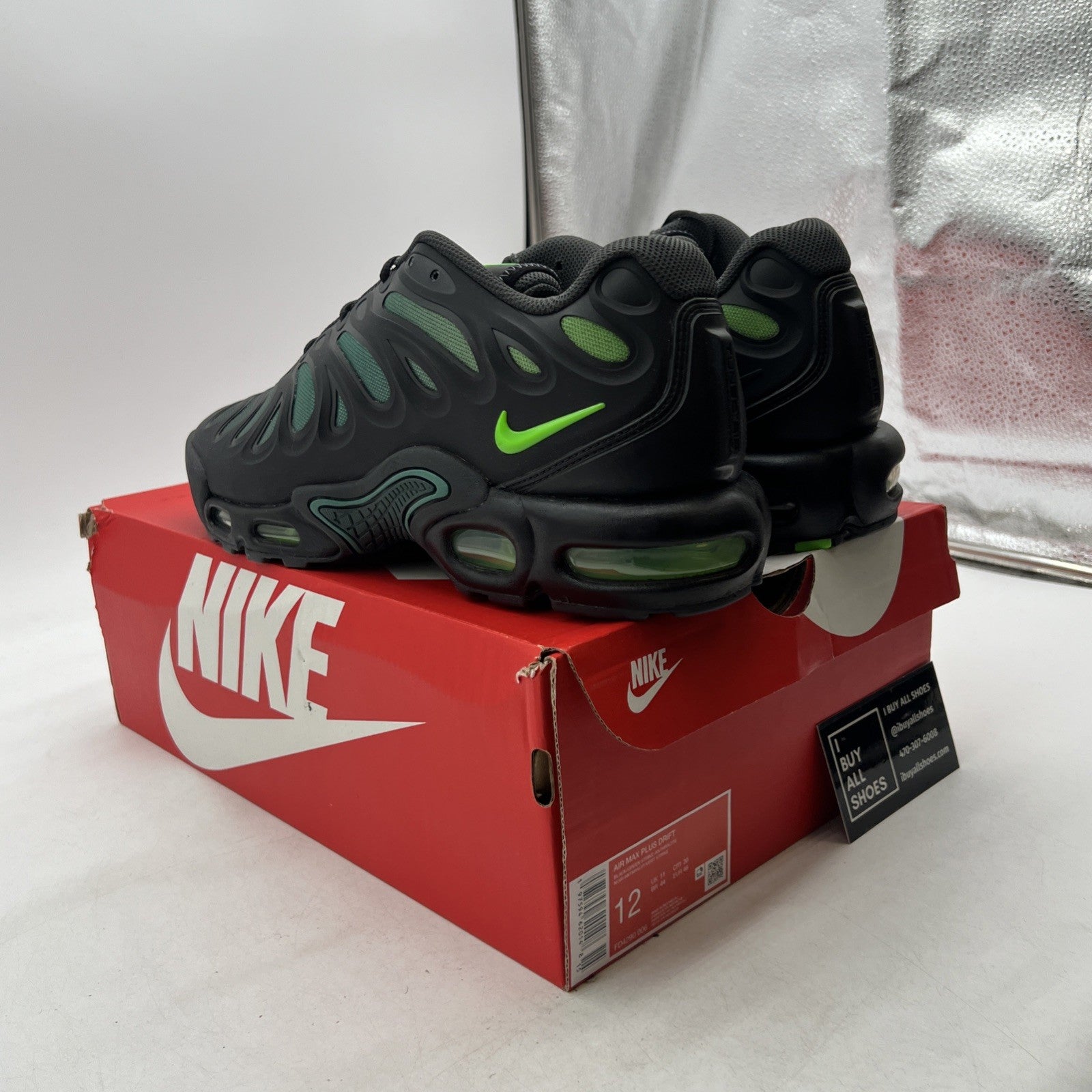 Size 12 - Nike Air Max Plus Drift Black Green Strike (FD4290-006)