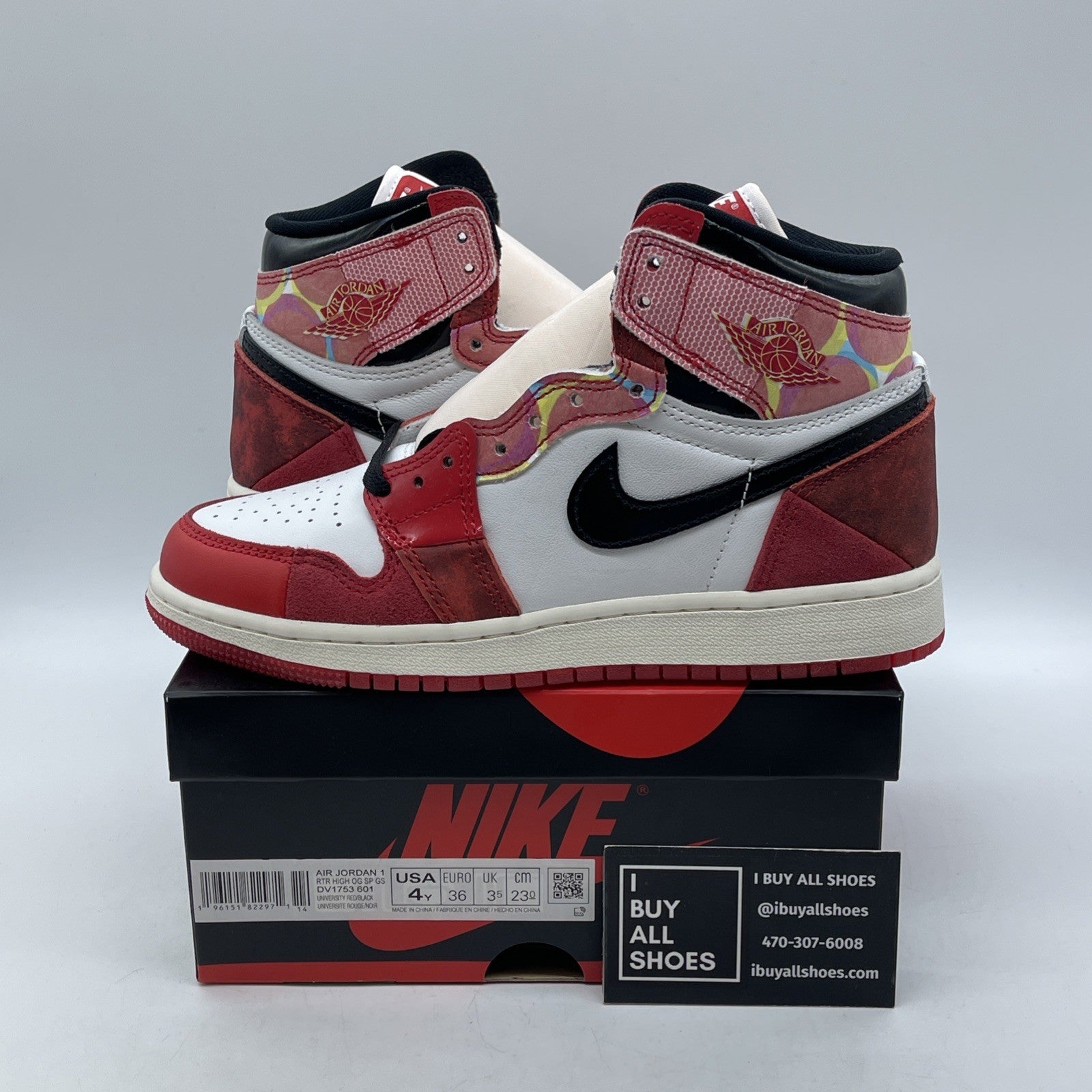 Size 4Y - Jordan 1 Retro OG x Marvel High Next Chapter Suede (DV1753-601)