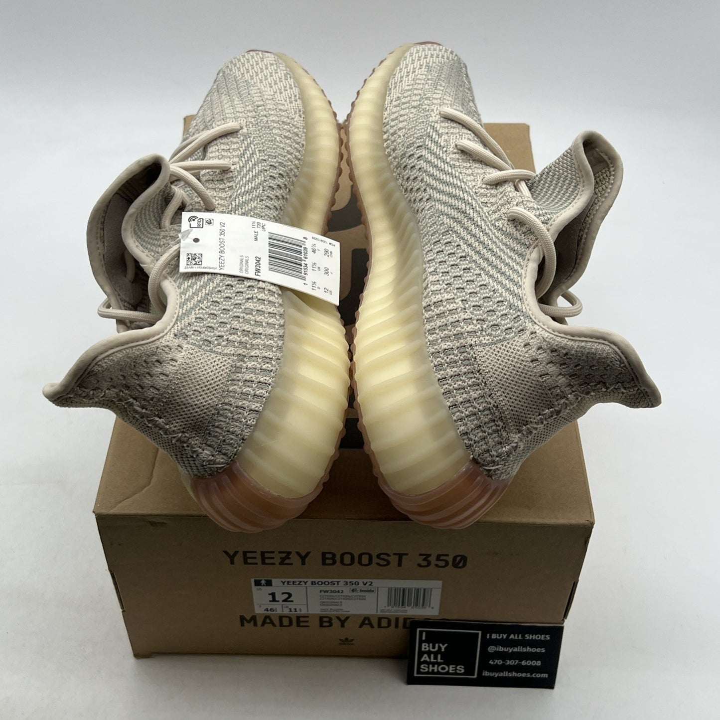 Size 12 - Yeezy Boost 350 V2 Citrin Non-Reflective (FW3042)