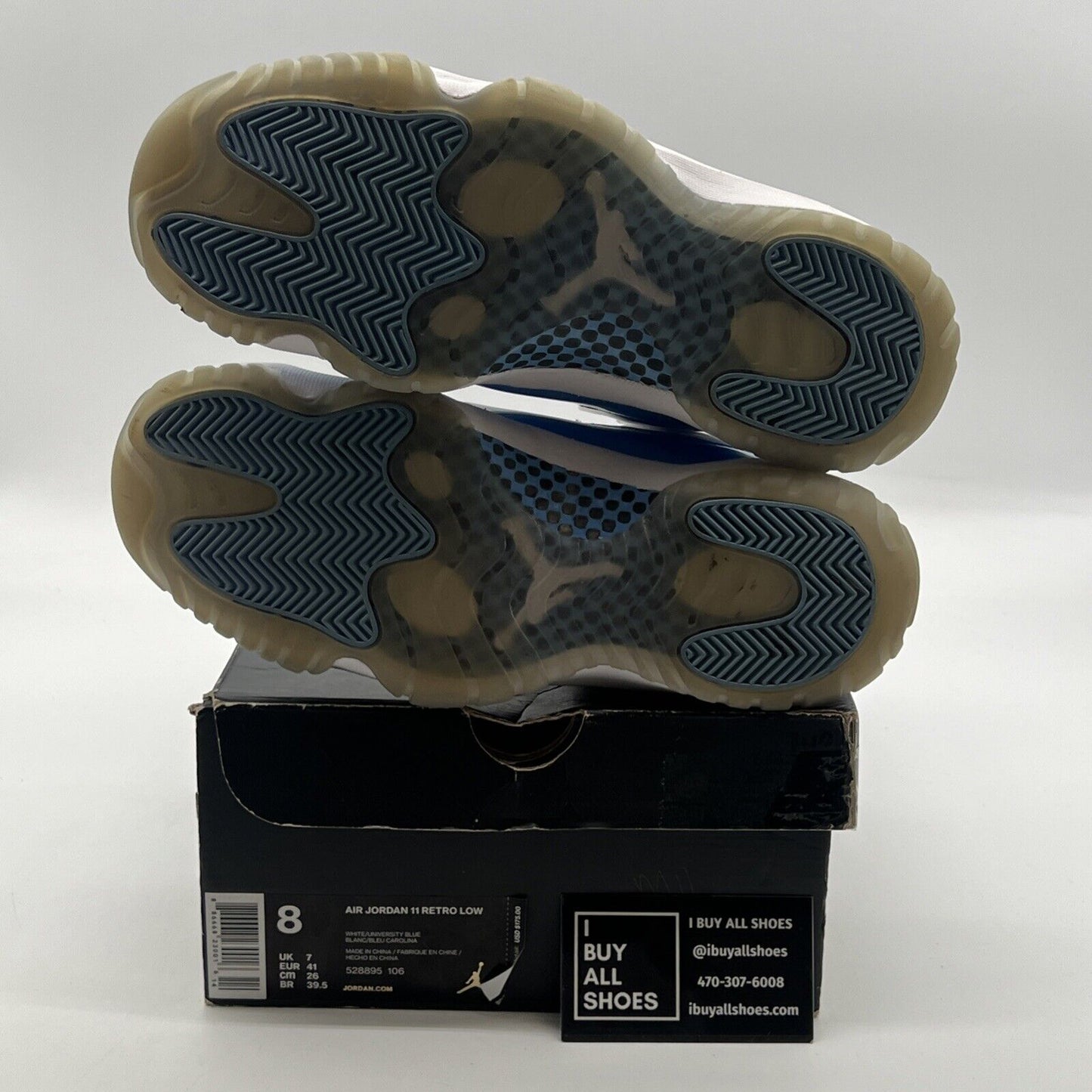 Size 8 - Air Jordan 11 Retro Low UNC 2017 (528895-106)