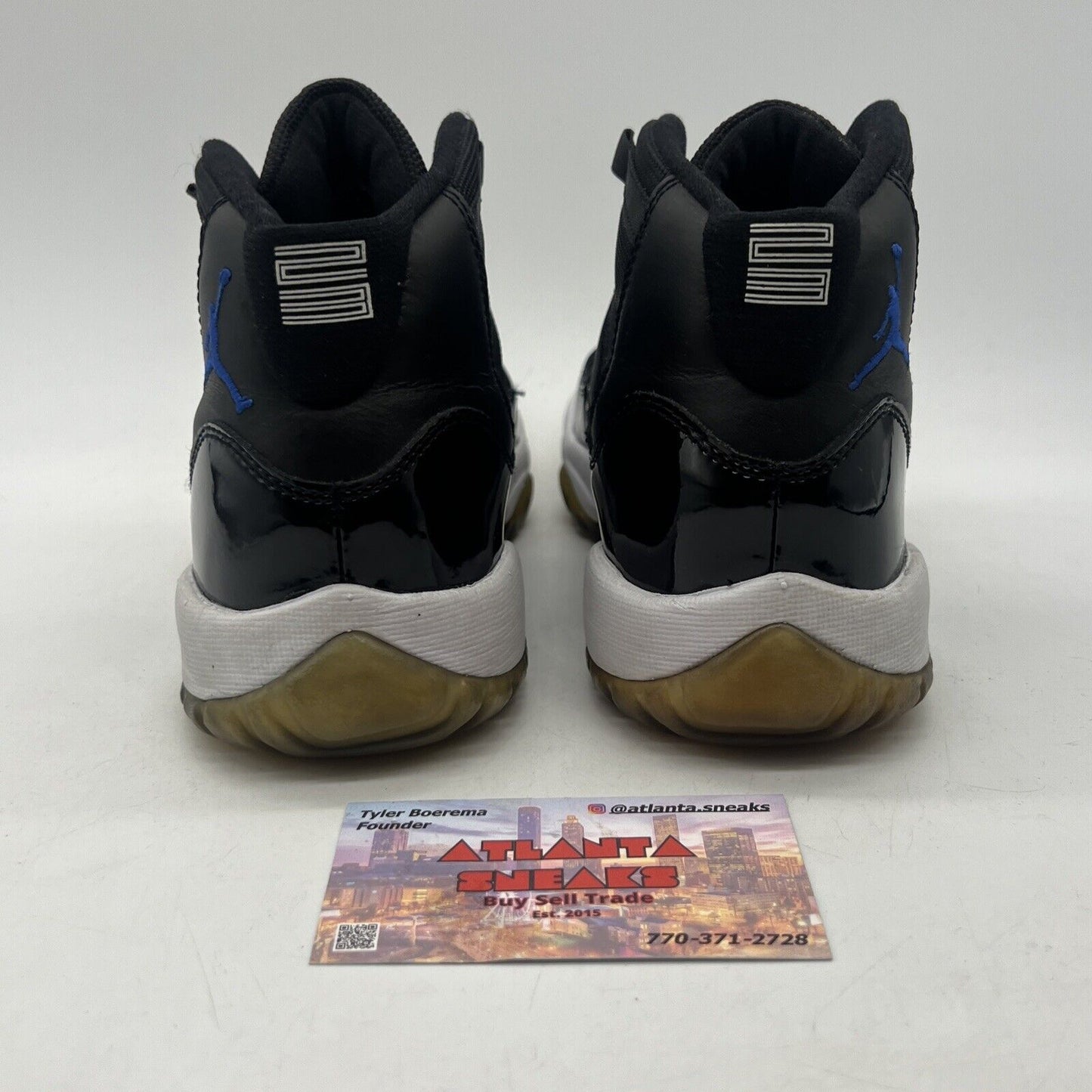 Size 4 - Air Jordan 11 Retro 2009 Space Jam White Black (378038-041)