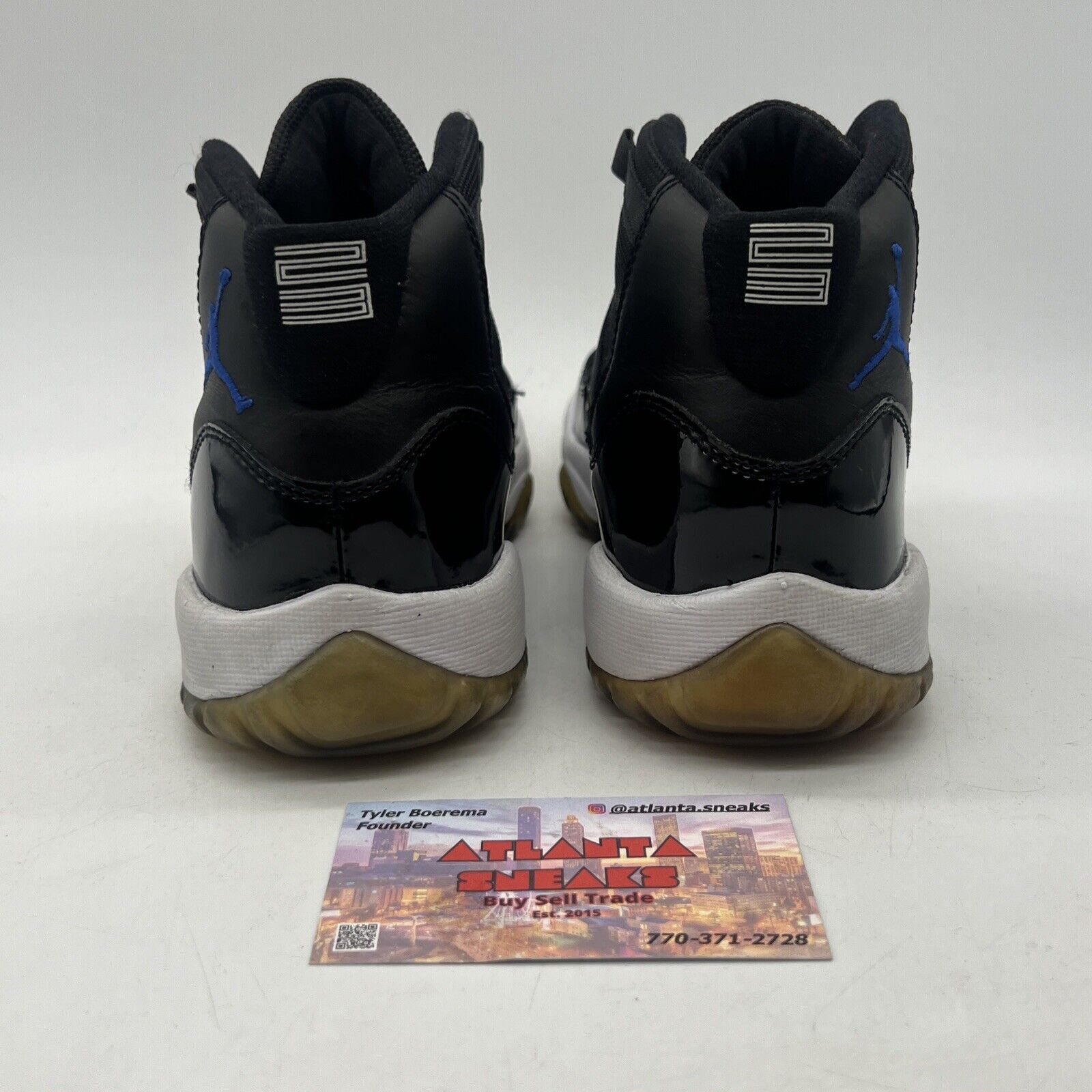 Size 4 - Air Jordan 11 Retro 2009 Space Jam White Black (378038-041)