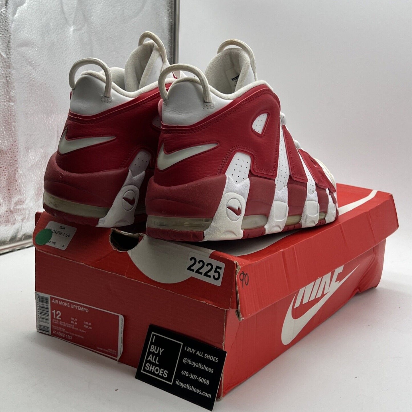 Size 12 - Nike Air More Uptempo White Red (414962-100)