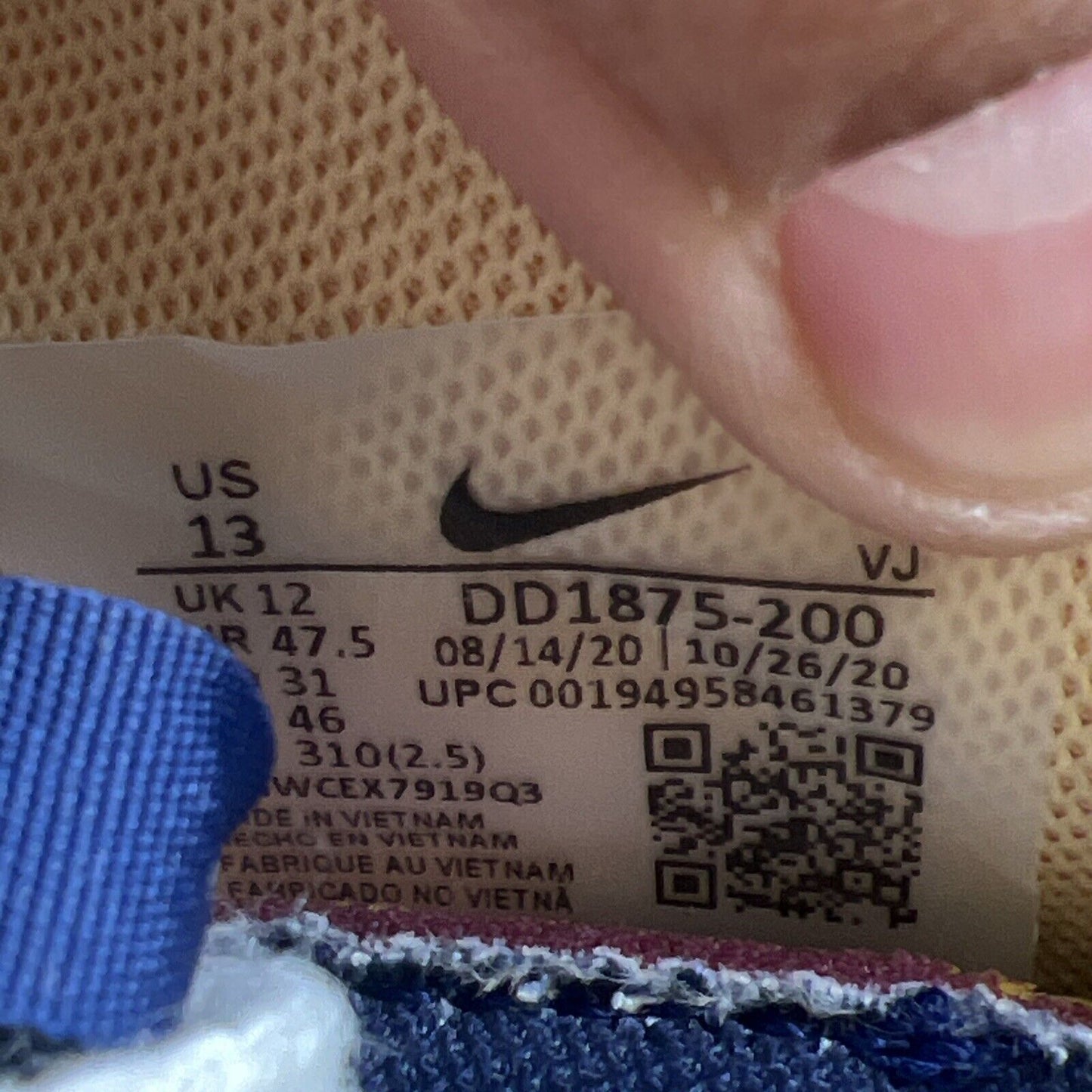 Size 13 - Nike VaporWaffle x Sacai Tan Navy (DD1875-200)