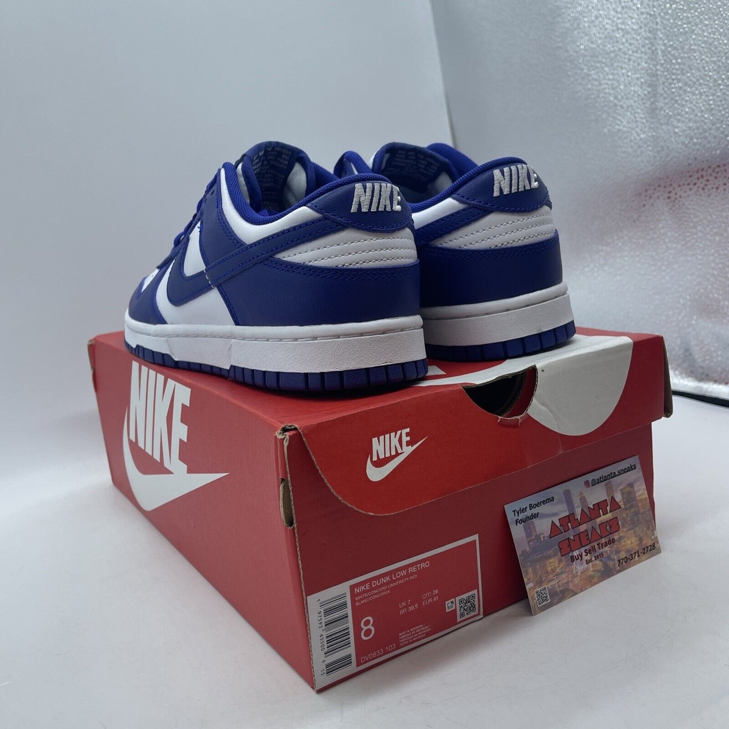 Size 8 - Nike Dunk Low Concord Blue White Leather (DV0833-103)