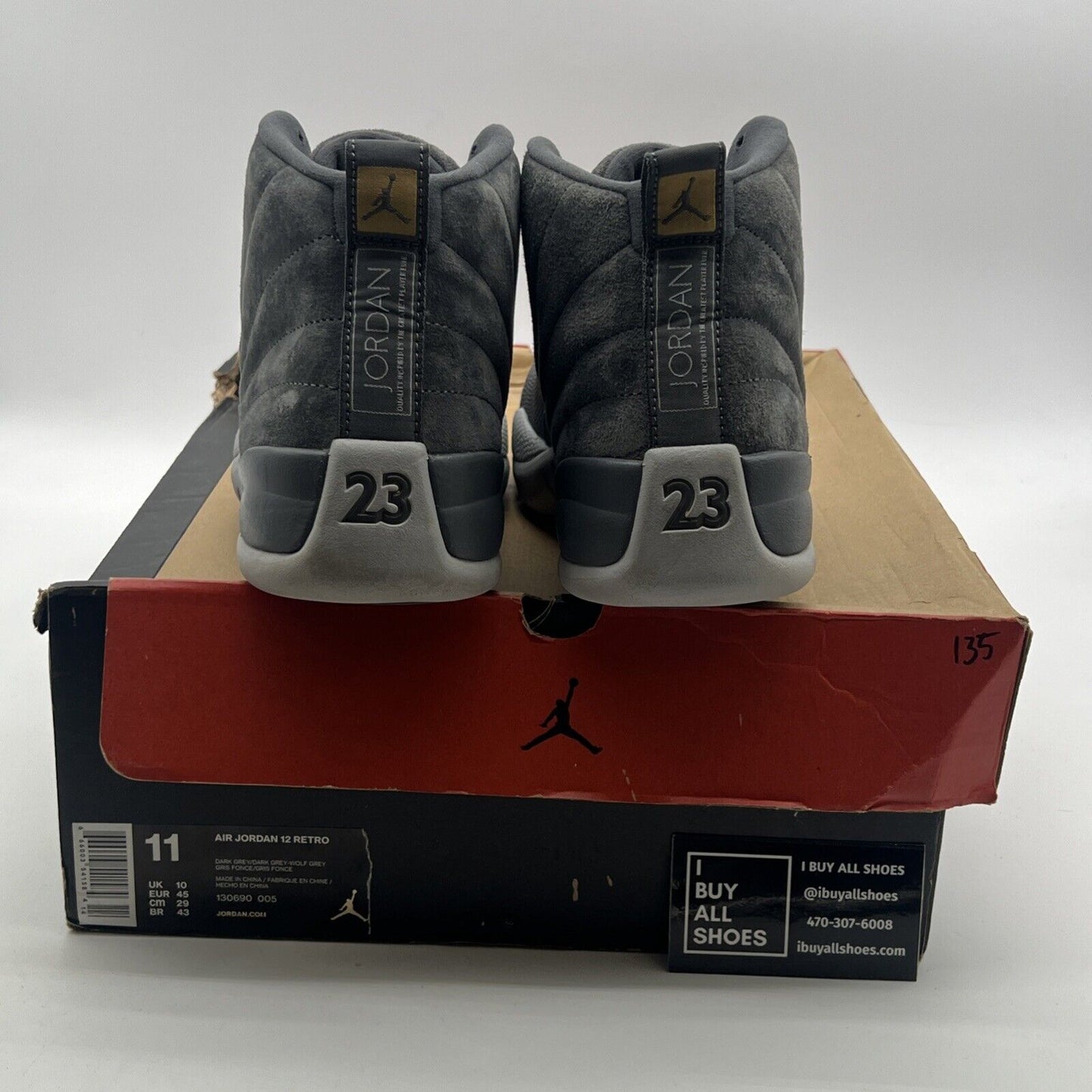 Size 11 - Air Jordan 12 Retro Dark Grey (130690-005)