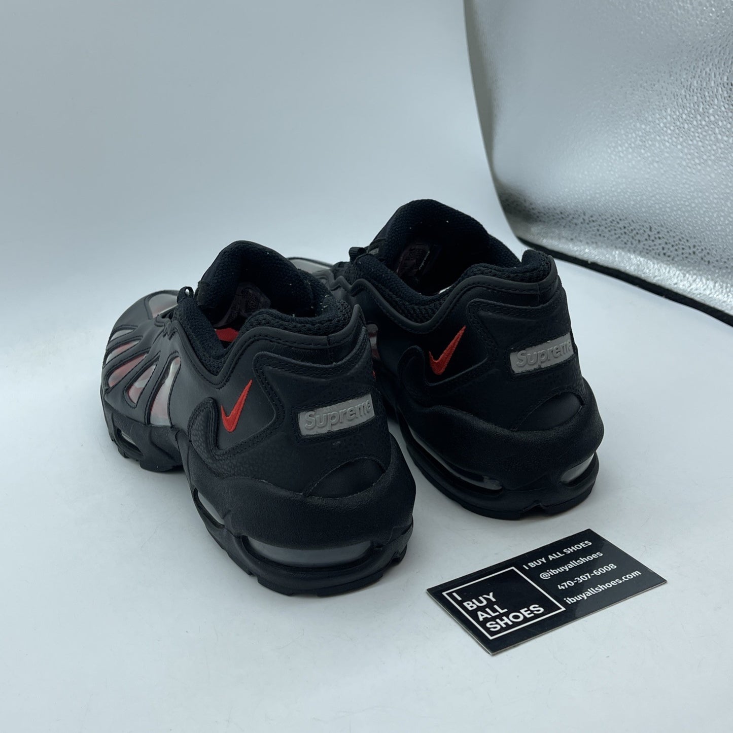 Size 9 - Nike Supreme x Air Max 96 Black Suede Leather (CV7652-002)