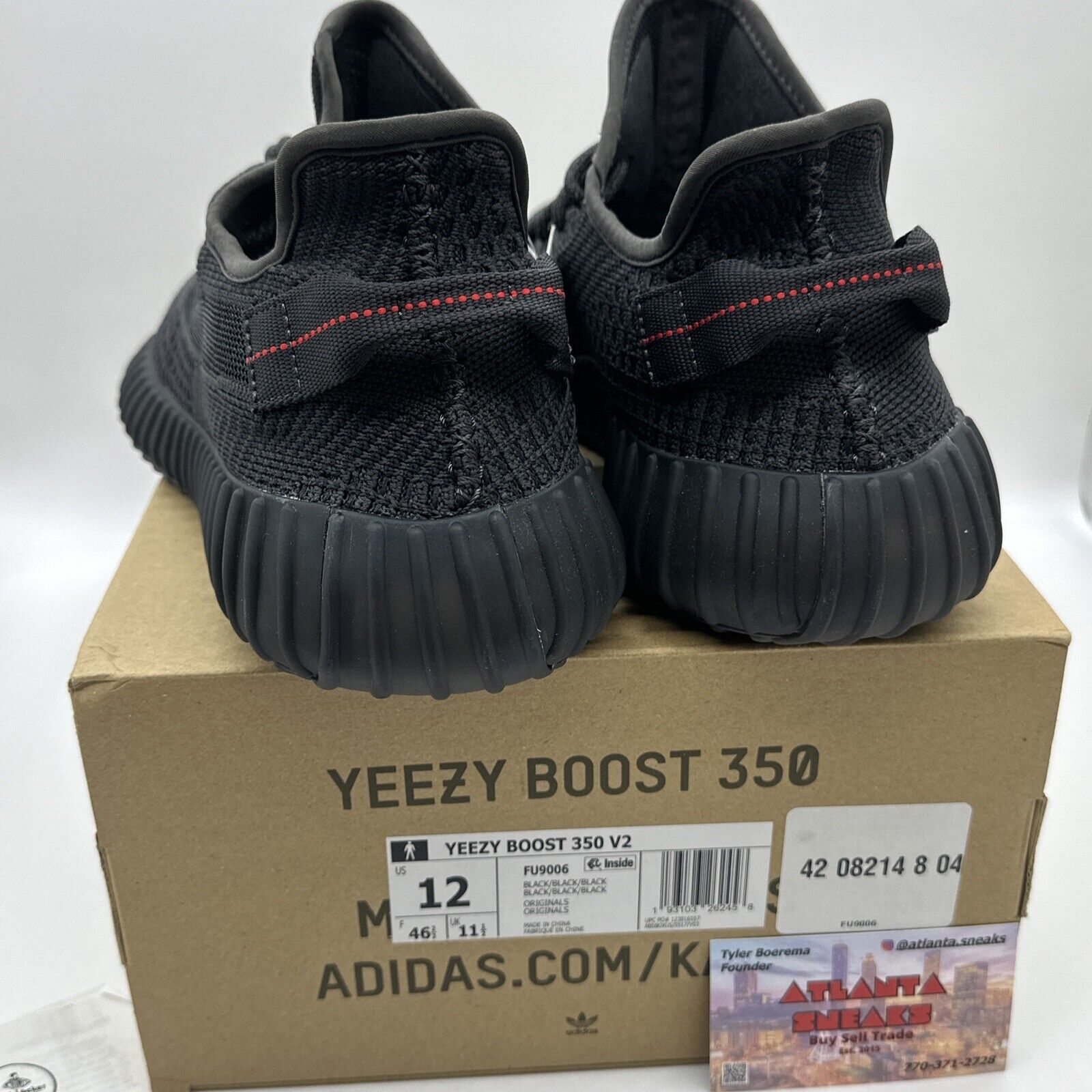 Adidas Yeezy Boost 350 V2 Black Non-Reflective 2019 Size 12