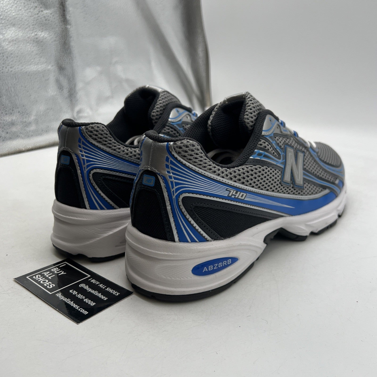Size 12 - New Balance 740 Slate Silver Blue Grey Black White (U740SB2)