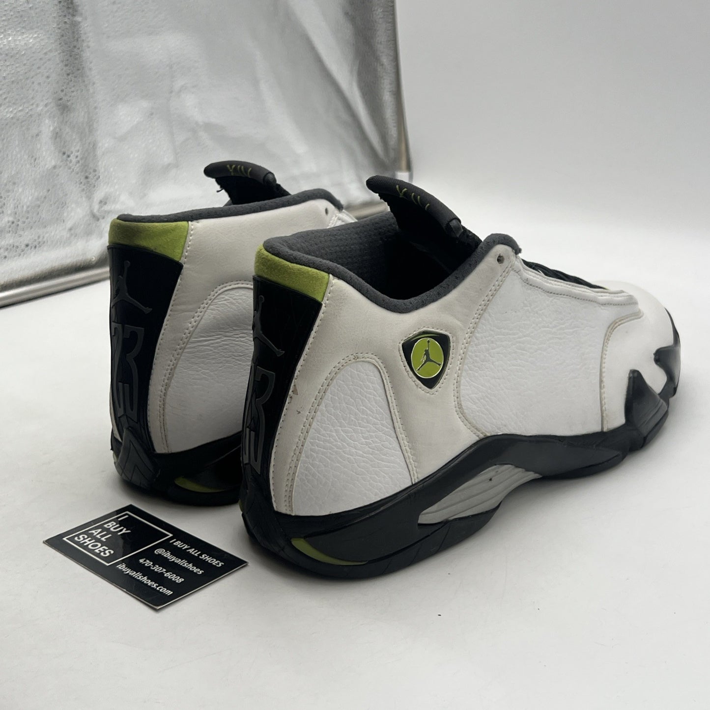 Size 14 - Air Jordan 14 Retro White Chartreuse (311832-132)