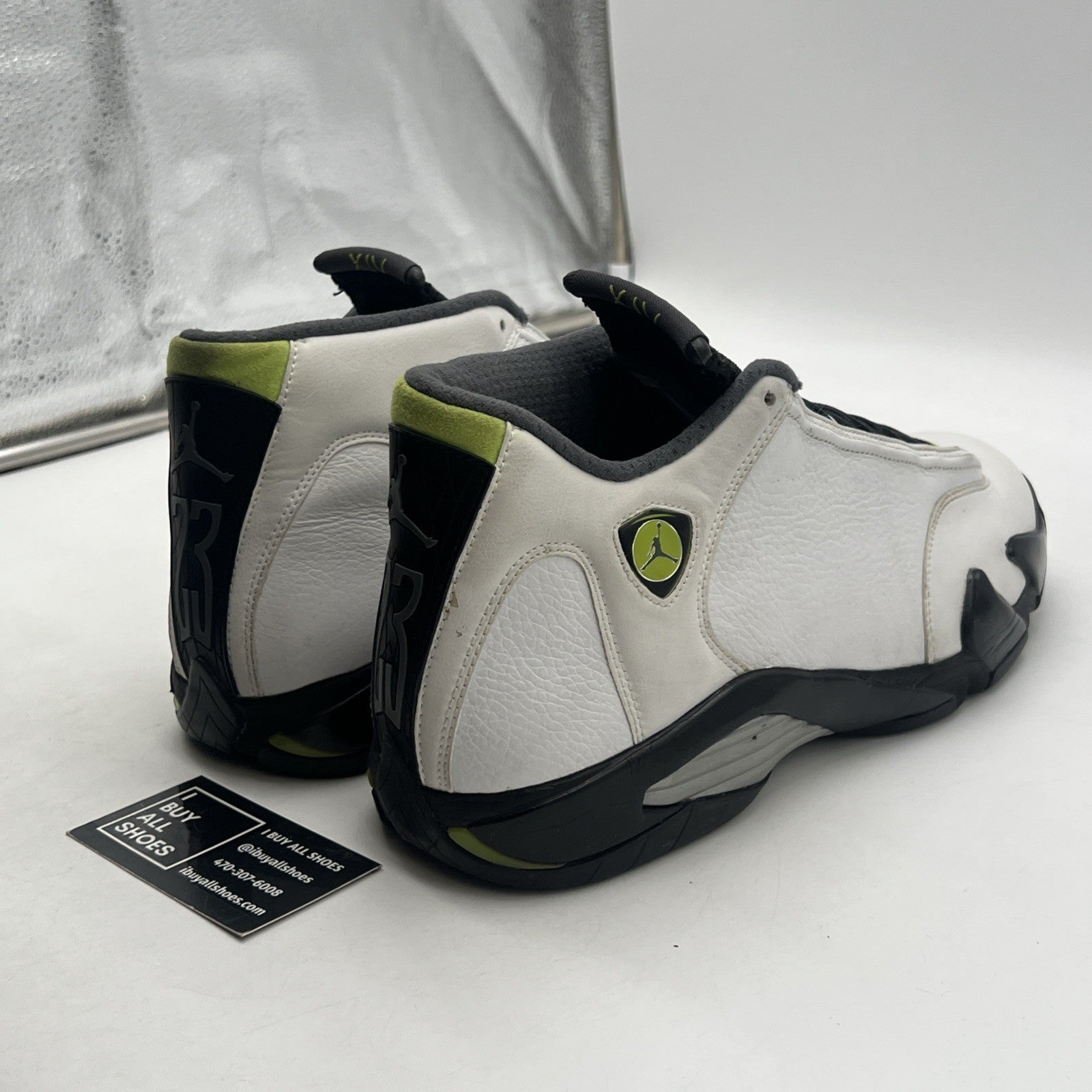 Size 14 - Air Jordan 14 Retro White Chartreuse (311832-132)