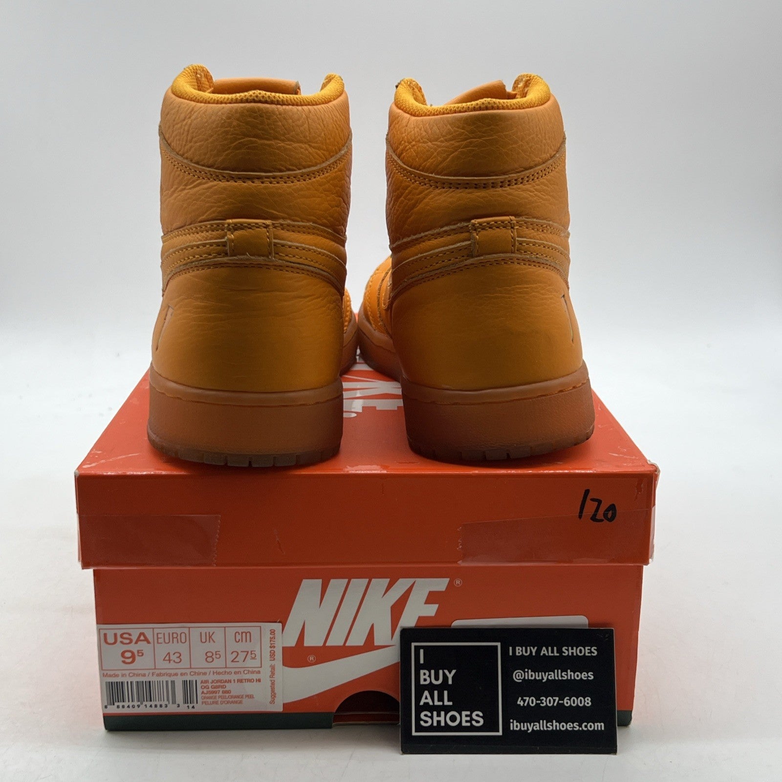 Size 9.5 - Air Jordan 1 Retro OG G8RD High Orange Peel (AJ5997-880)