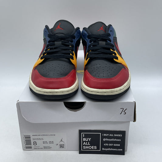 Size 8W - Air Jordan 1 SE Low Black Multi-Color (DN2739-060)