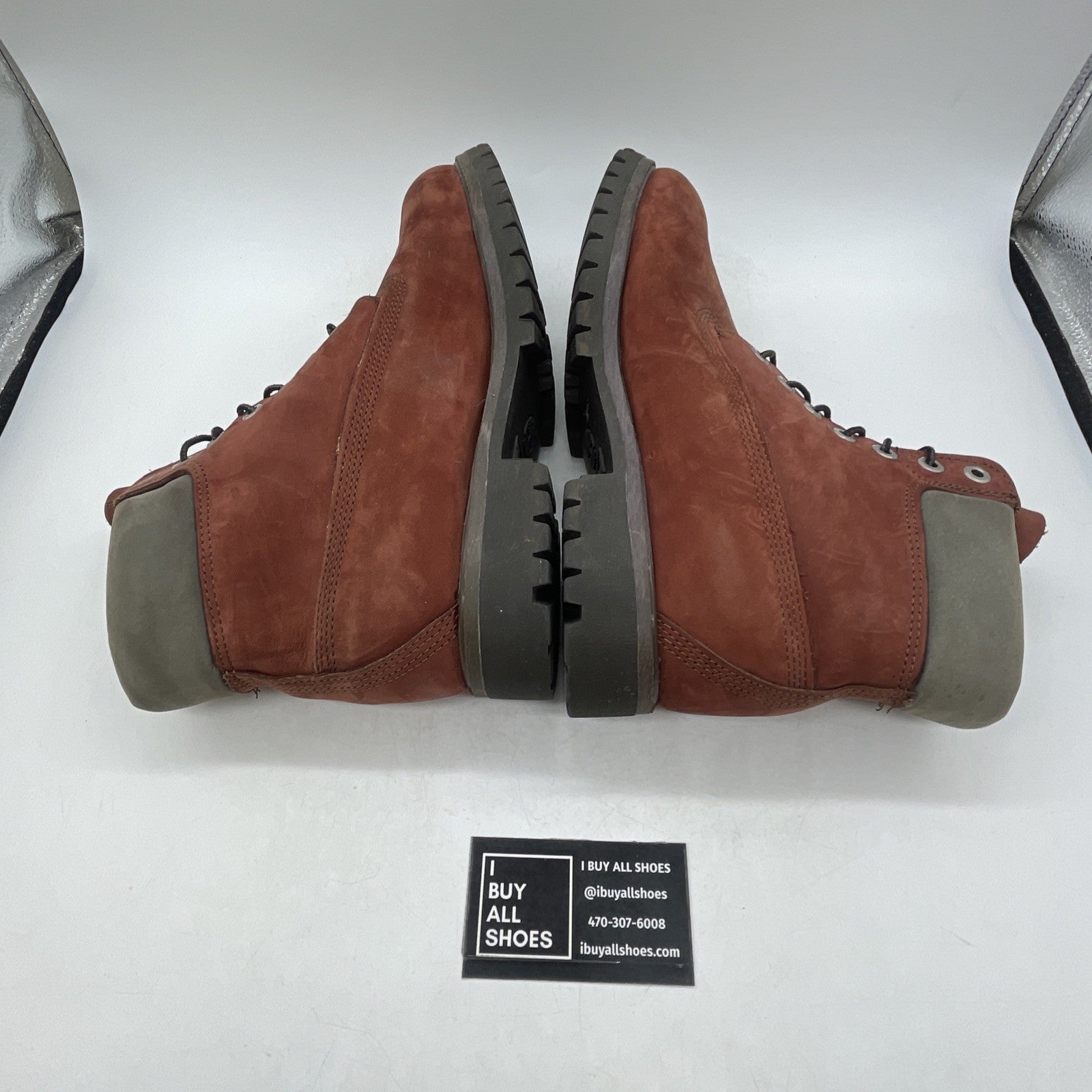 Size 9 - Timberland 15013 Combat Boots Brick Brown Leather