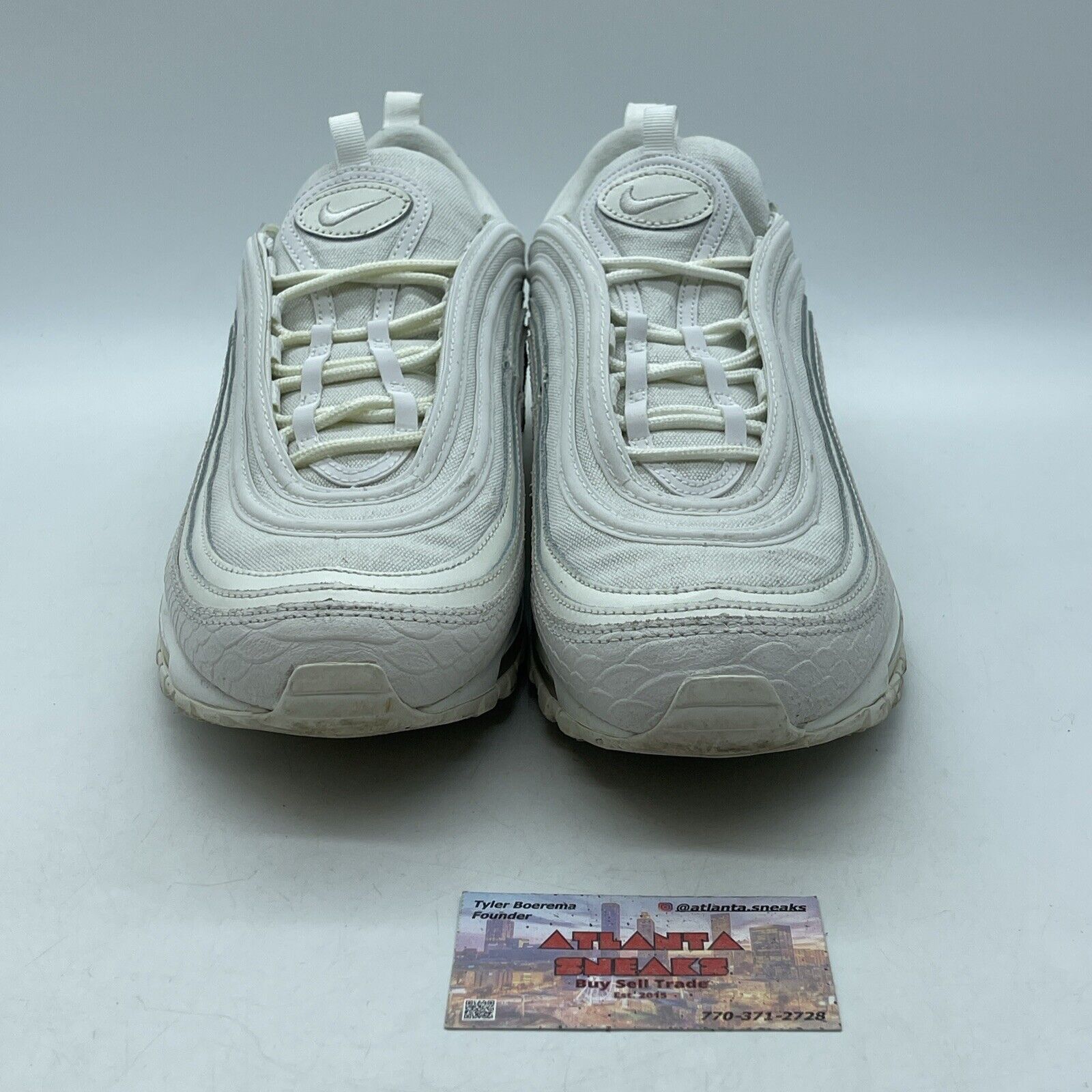 Size 12 - Nike Air Max 97 Summit White Leather Suede (921826-100)