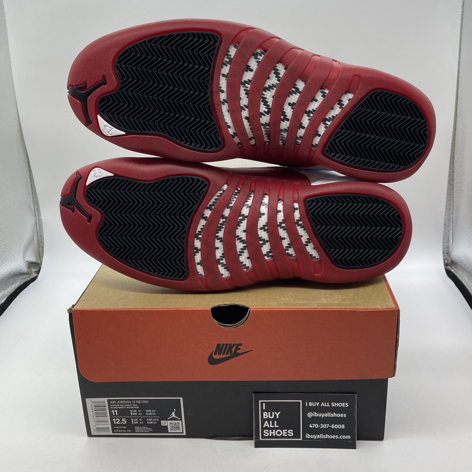 Size 11 - Air Jordan 12 Retro 2023 Mid Cherry White Red Leather (CT8013-116)