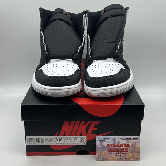 Size 12 - Jordan 1 Retro OG High Stage Haze Brand New Og All Black White