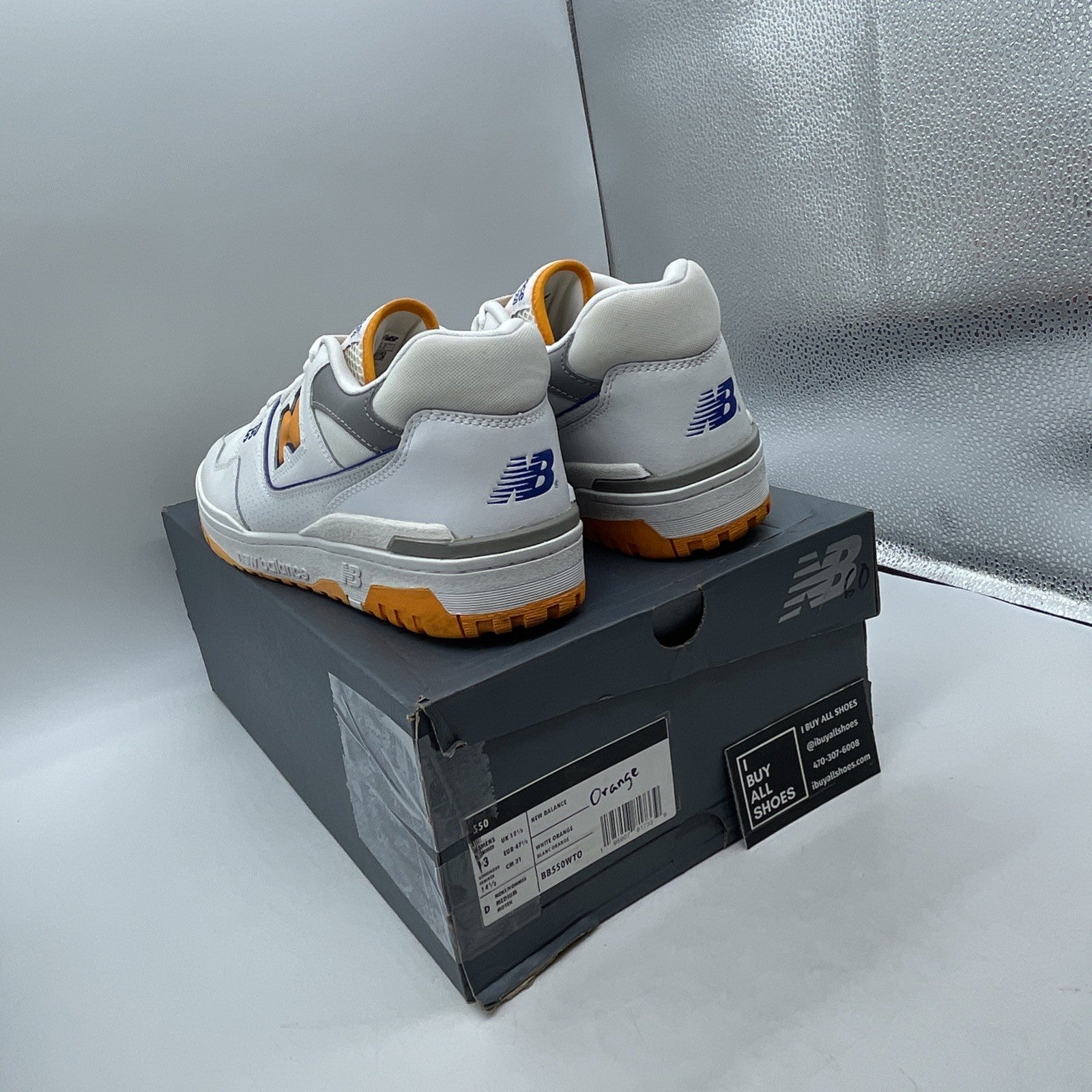 Size 13 - New Balance 550 Lakers Pack Vibrant Orange (BB550WTO)