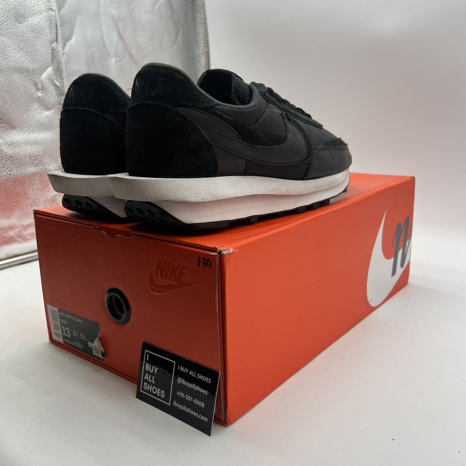 Size 13 - Nike sacai x LDWaffle Black Nylon (BV0073-002)