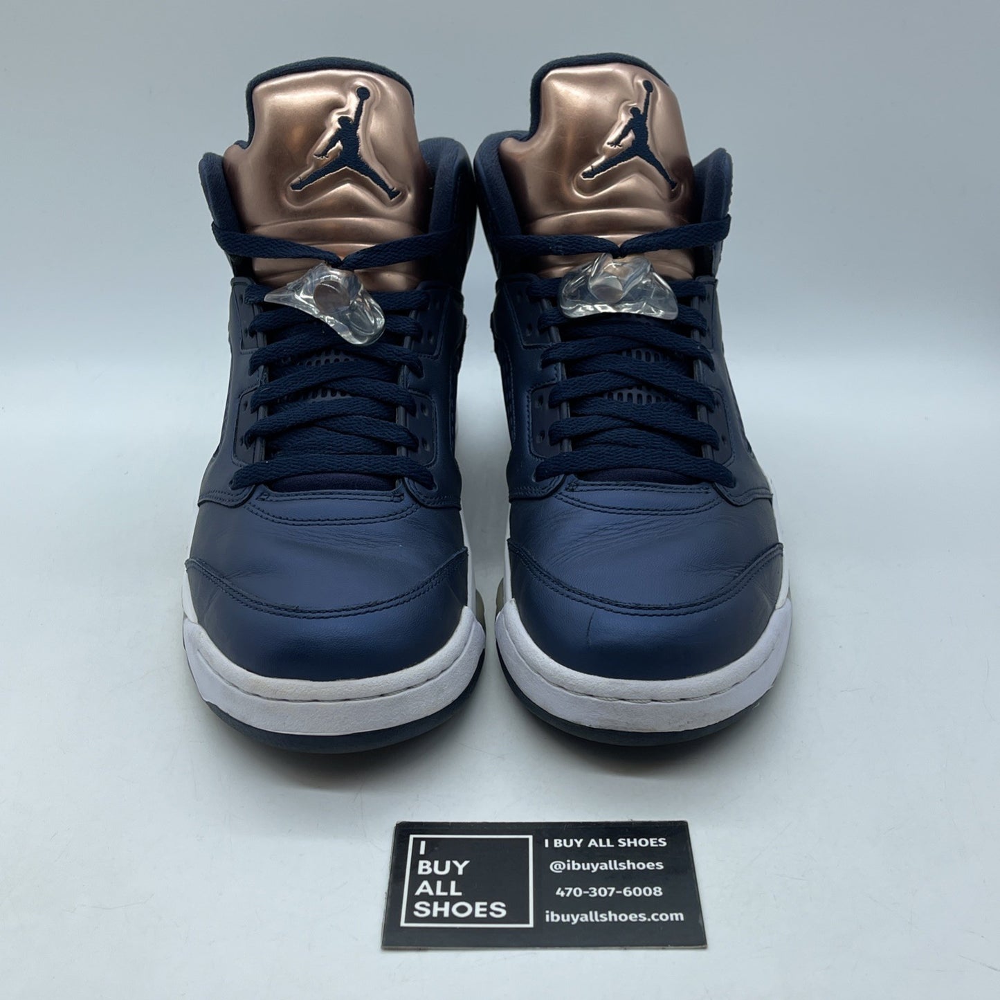 Size 9.5 - Air Jordan 5 Retro Bronze Blue Pink Leather (136027-416)