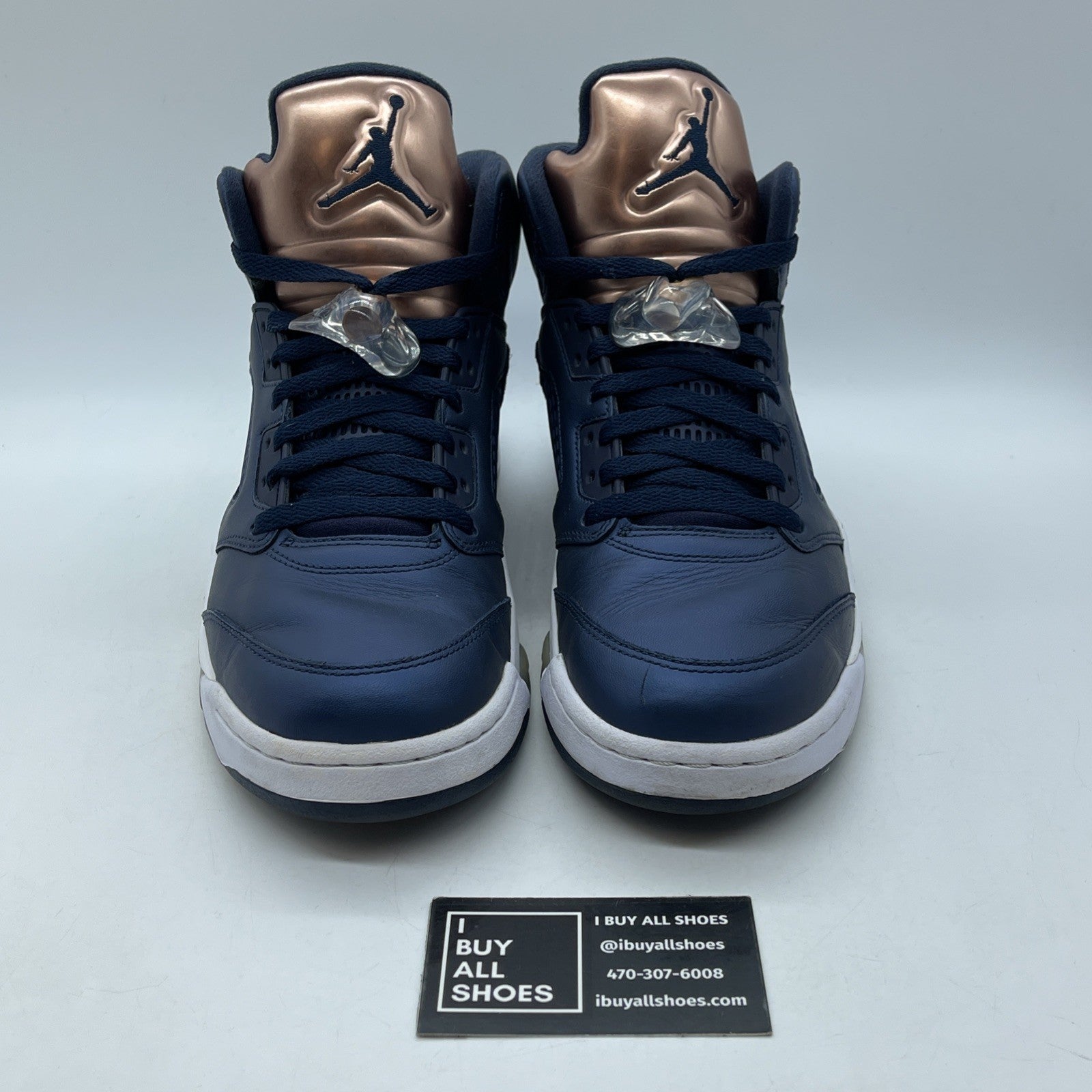 Size 9.5 - Air Jordan 5 Retro Bronze Blue Pink Leather (136027-416)