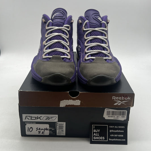 Size 10 - Reebok Question Mid Sample , Purple Grey (BB0216)