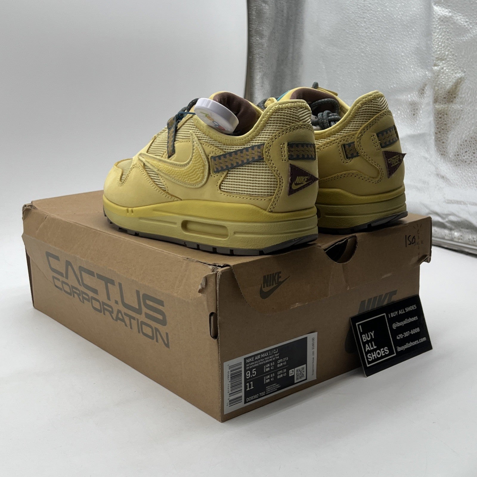 Size 9.5 - Nike Air Max 1 x Travis Scott Saturn Gold (DO9392-700)
