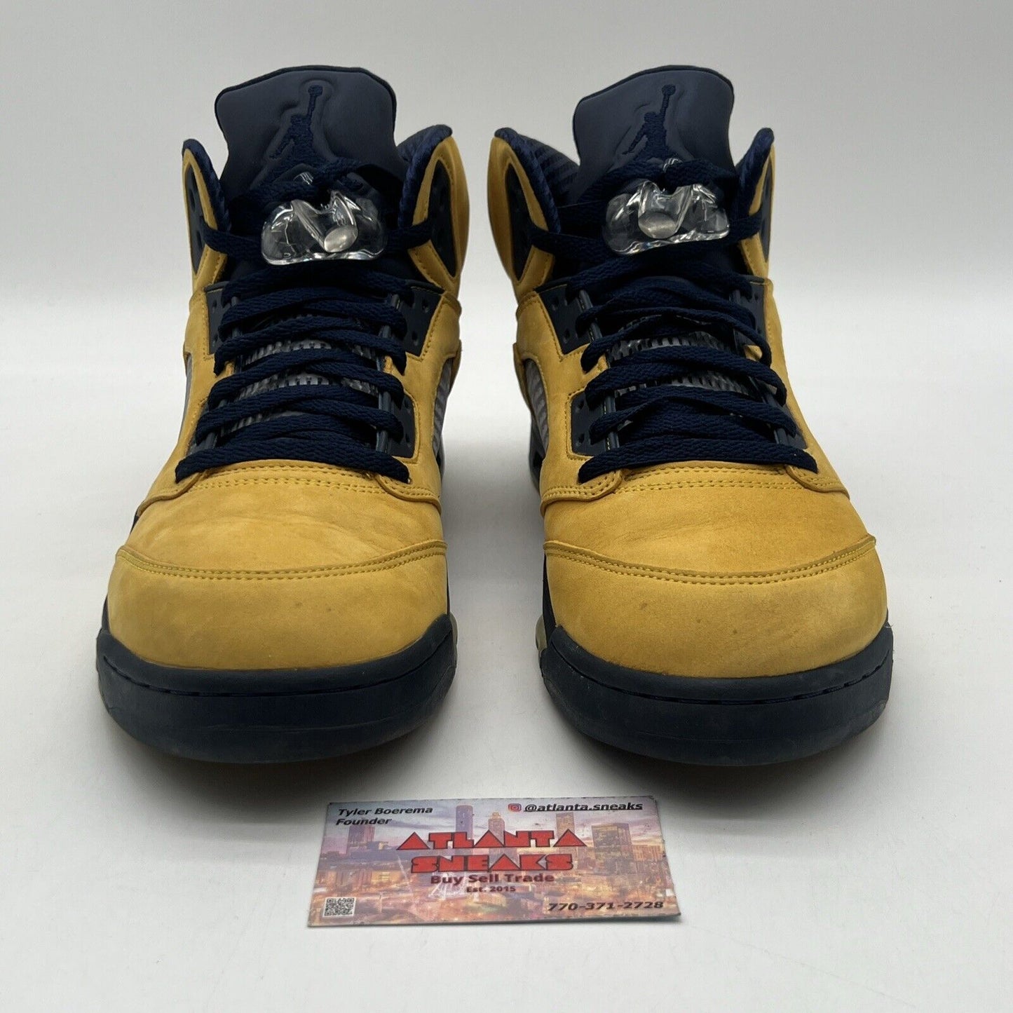 Size 11.5 - Air Jordan 5 Retro SP Michigan Yellow Navy Suede (CQ9541-704)