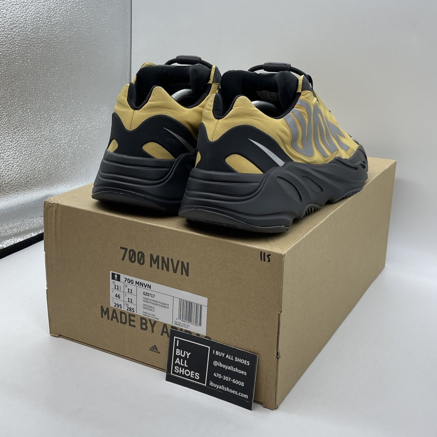 Size 11.5 - adidas Yeezy Boost 700 MNVN Honey Flux Yellow Leather (GZ0717)