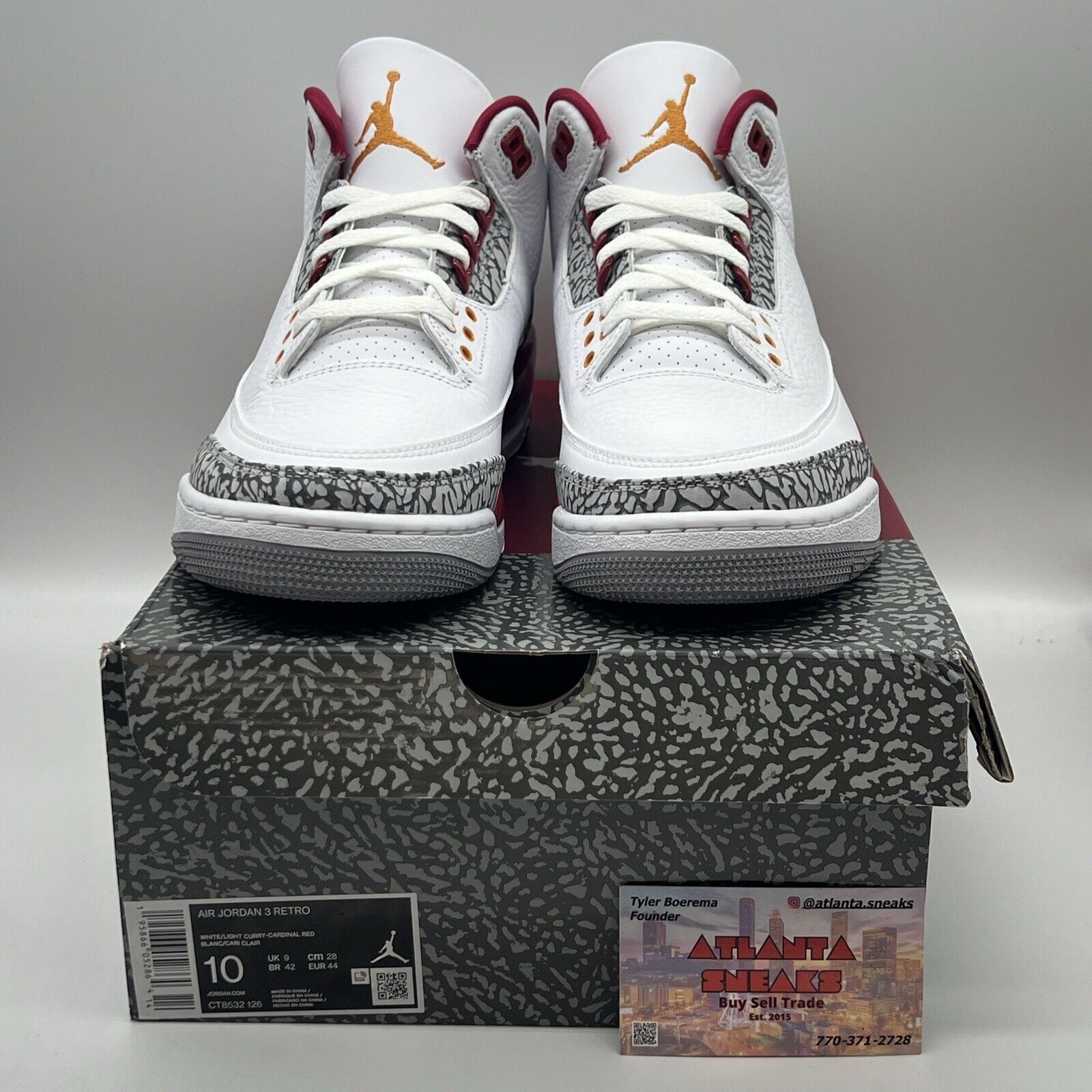 Size 10 - Jordan 3 Retro Mid Cardinal Red Og All Brand New