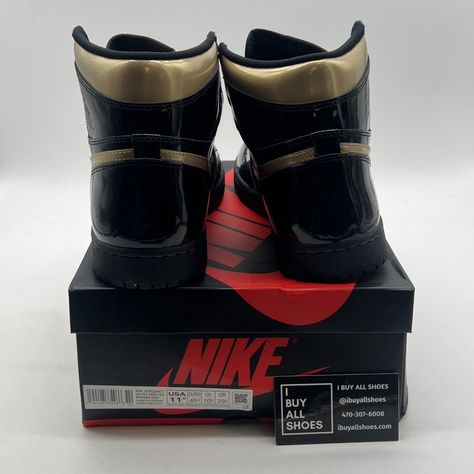Size 11.5 - Air Jordan 1 Black 2020 (555088-032)