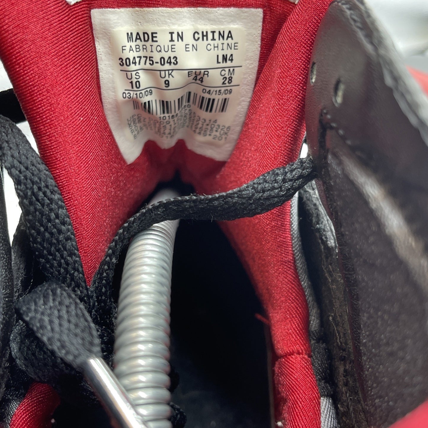 Size 10 - Air Jordan 7 Retro 2002 Raptor Black Red Grey Suede (304775-043)