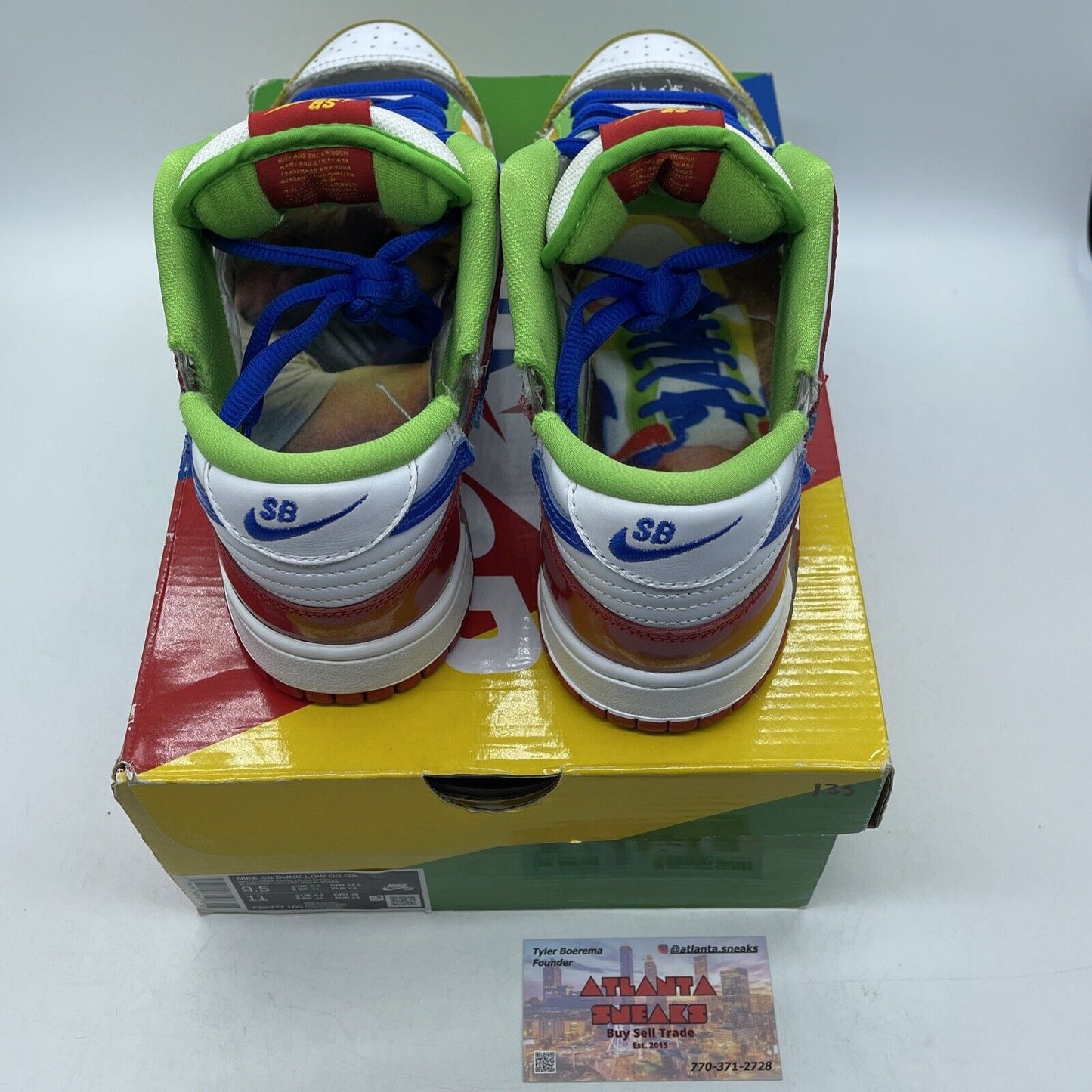 Size 9.5 - Nike Dunk Low SB Sandy Bodecker White Green Blue (FD8777-100)