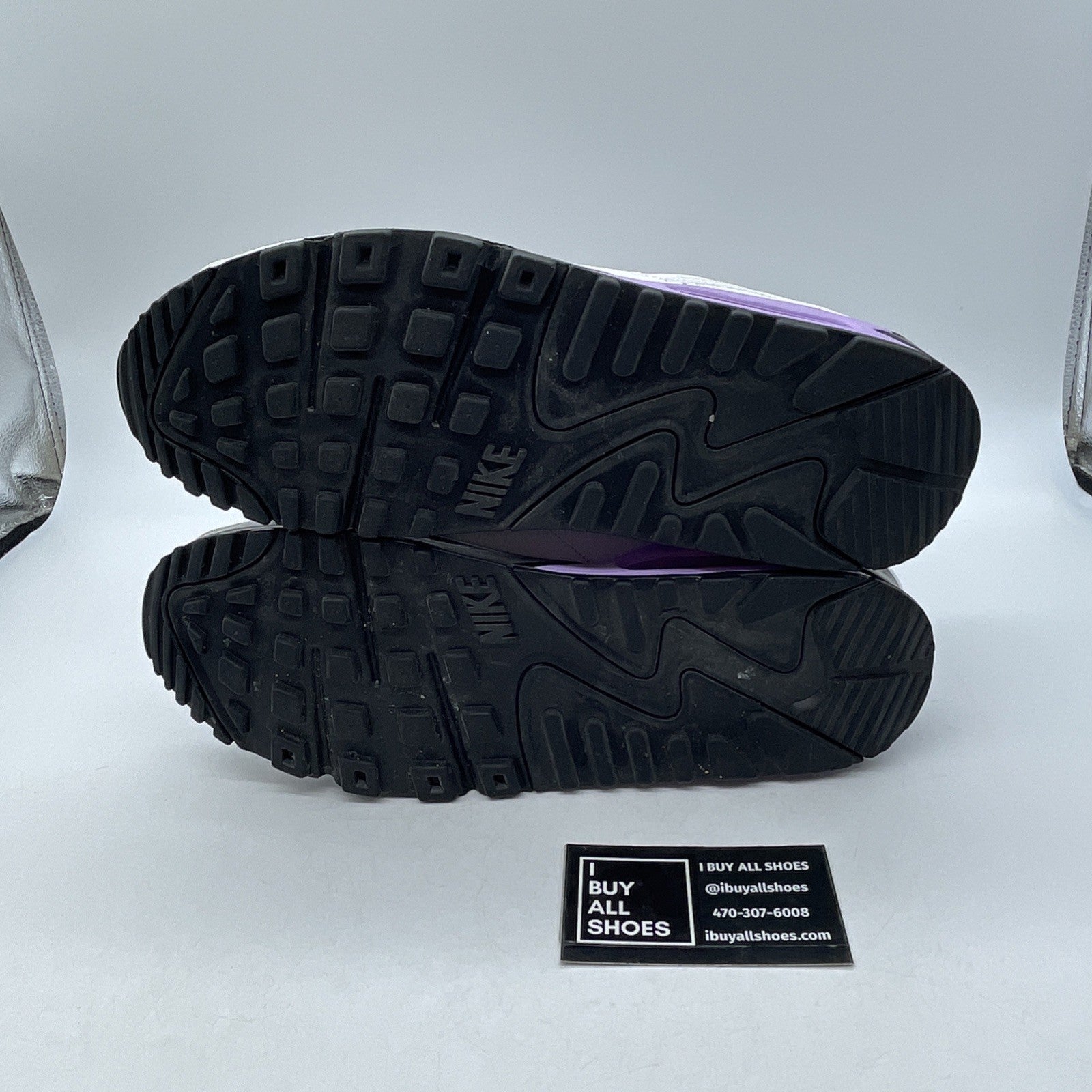 Size 9.5 - Nike By You Air Max 90 Low Top White Purple Leather (DO7430-900)