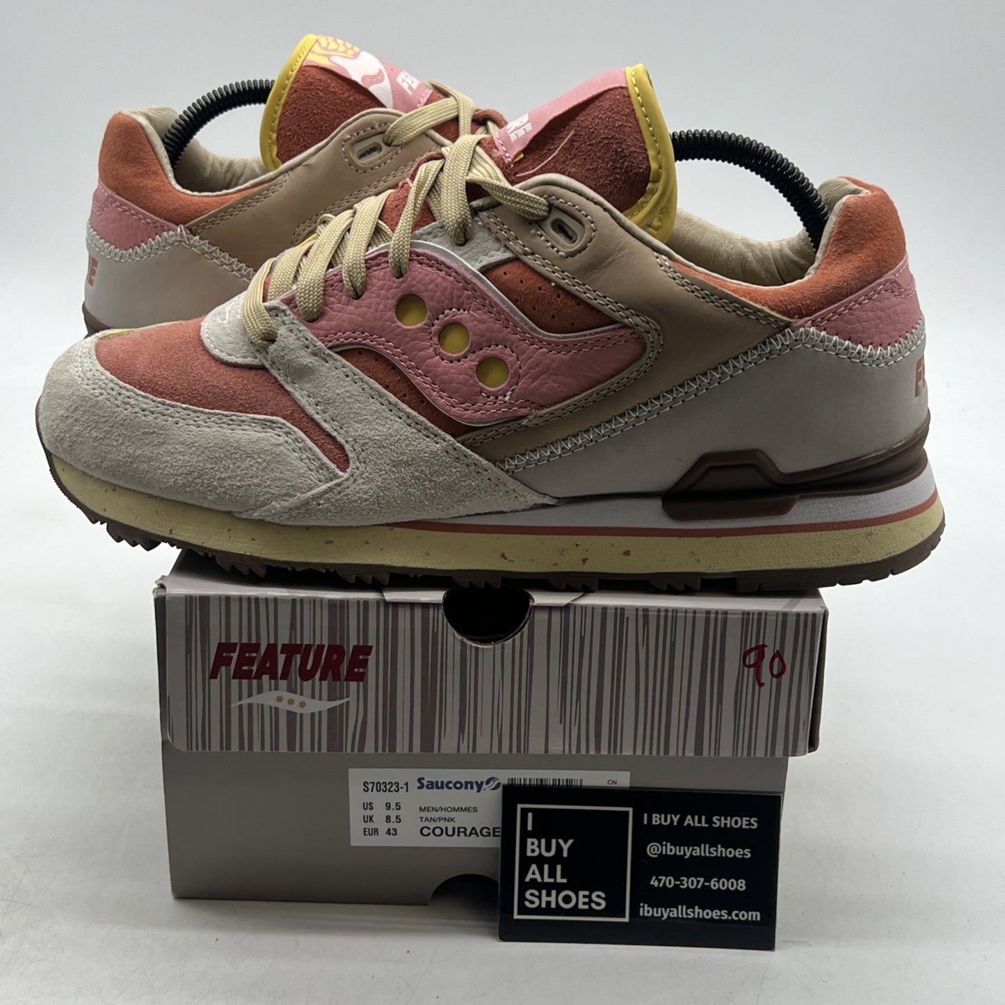Size 9 - Saucony Feature x Courageous Bacon & Eggs (S70323-1)