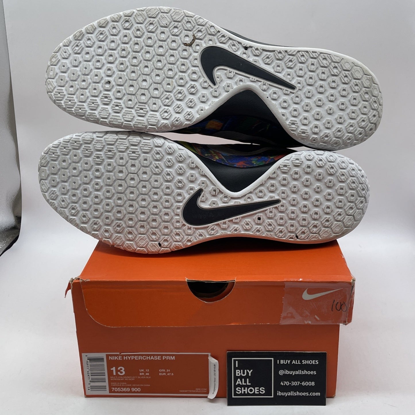 Size 13 - Nike Hyperchase Net Collectors Society Grey Suede Leather (705369-900)