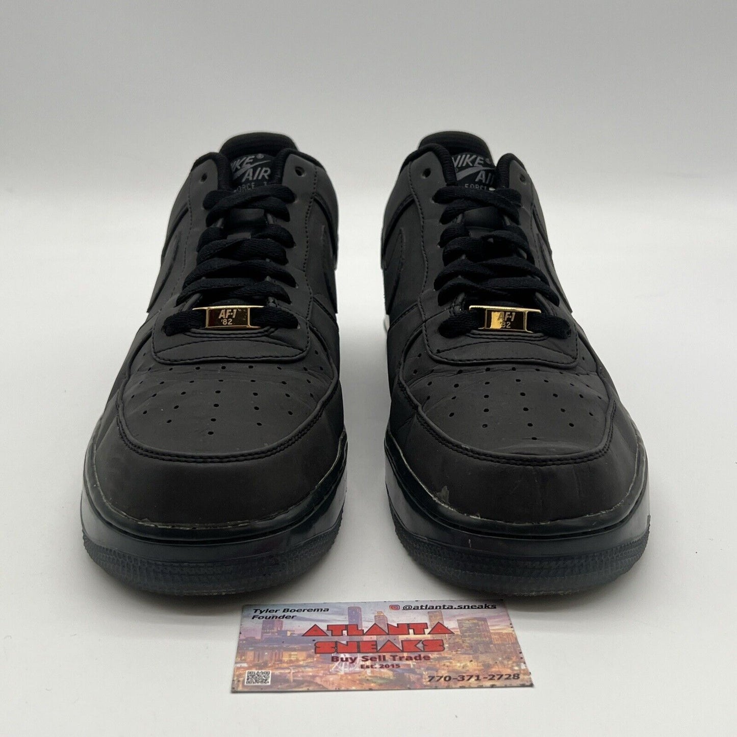 Size 10 - NIKE iD Air Force 1 Low Black w/ Icey By You Men's (574263-983)