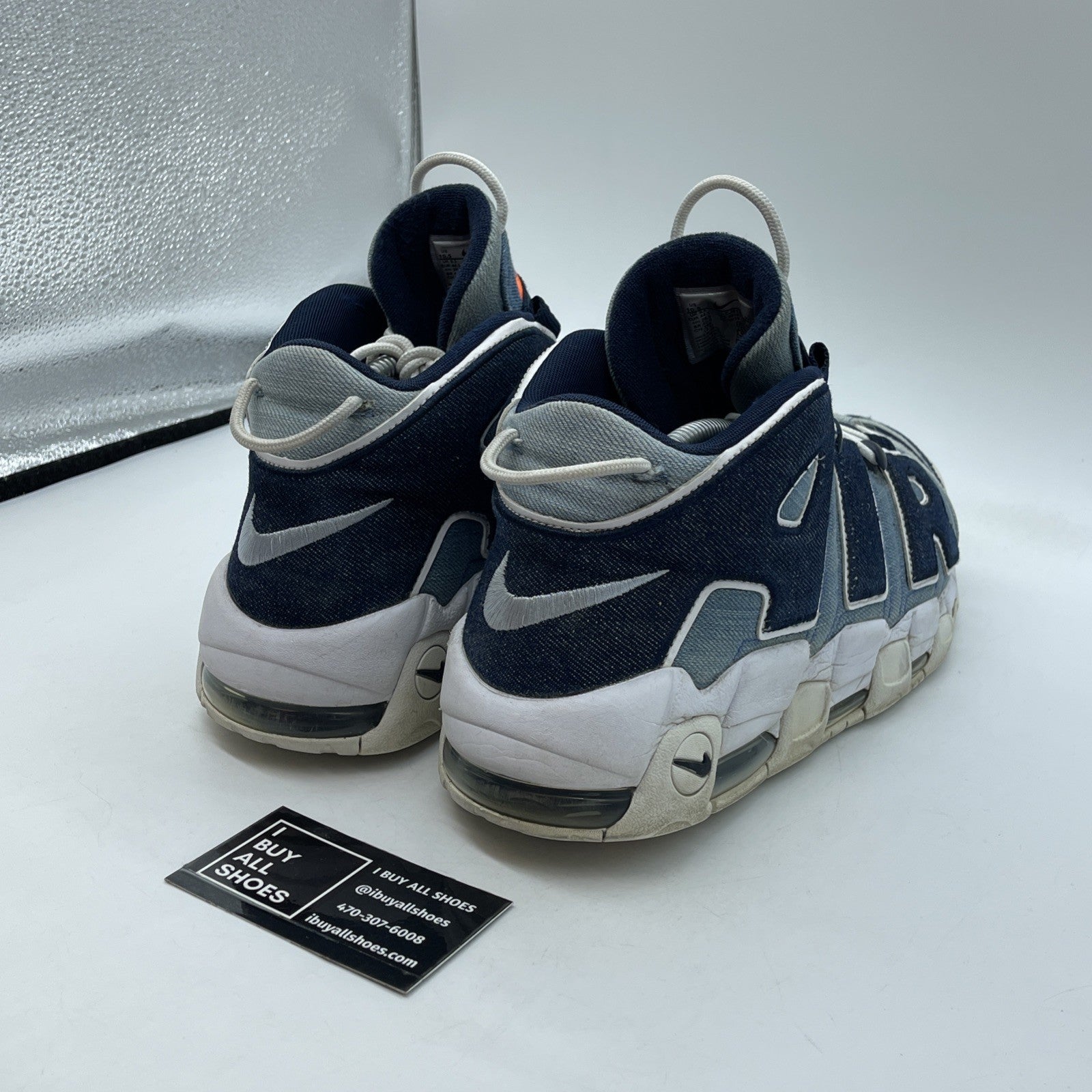 Size 10.5 - Nike Air More Uptempo 96 Denim Blue White Suede (CJ6125-100)