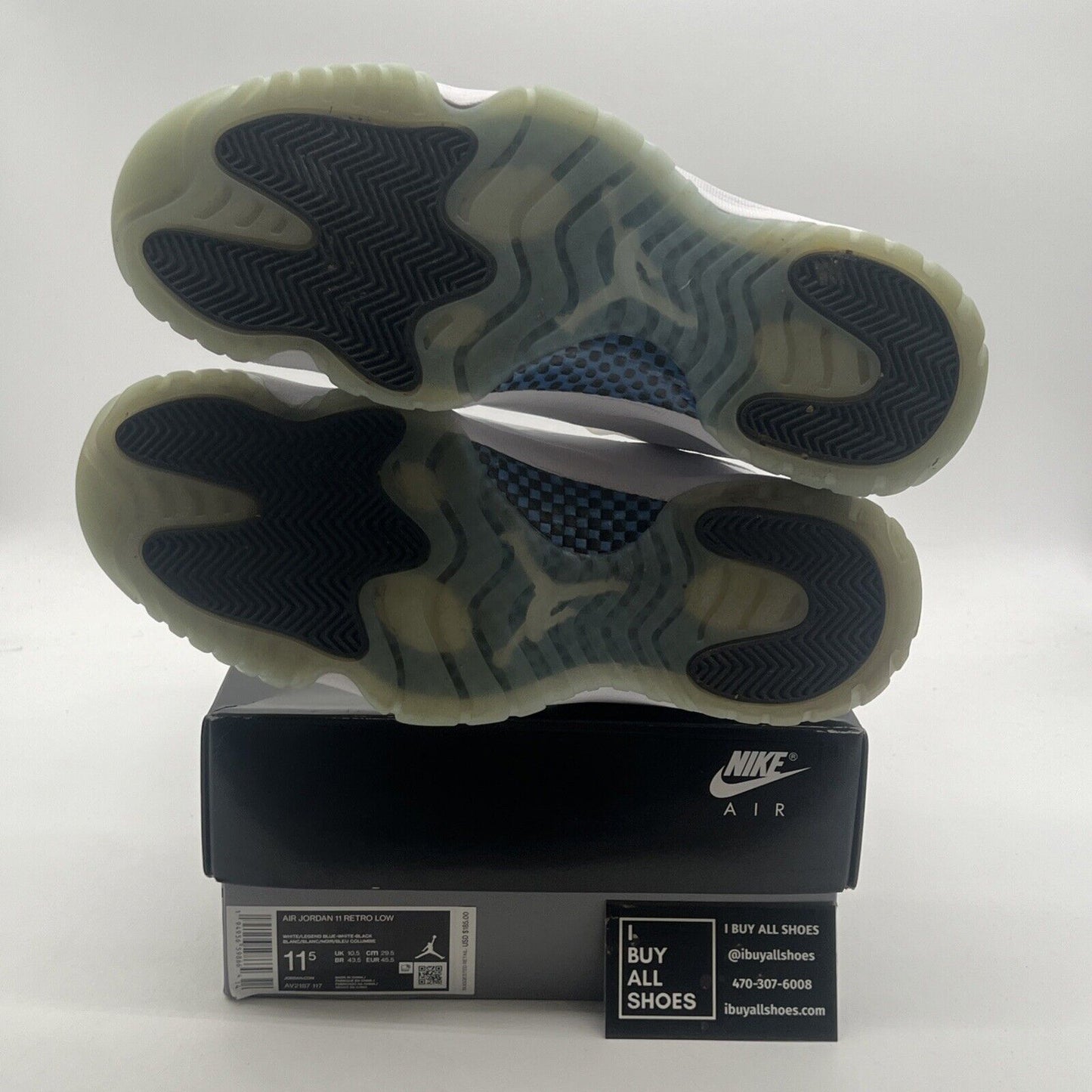 Size 11.5 - Air Jordan 11 Retro Low Legend Blue (AV2187-117)