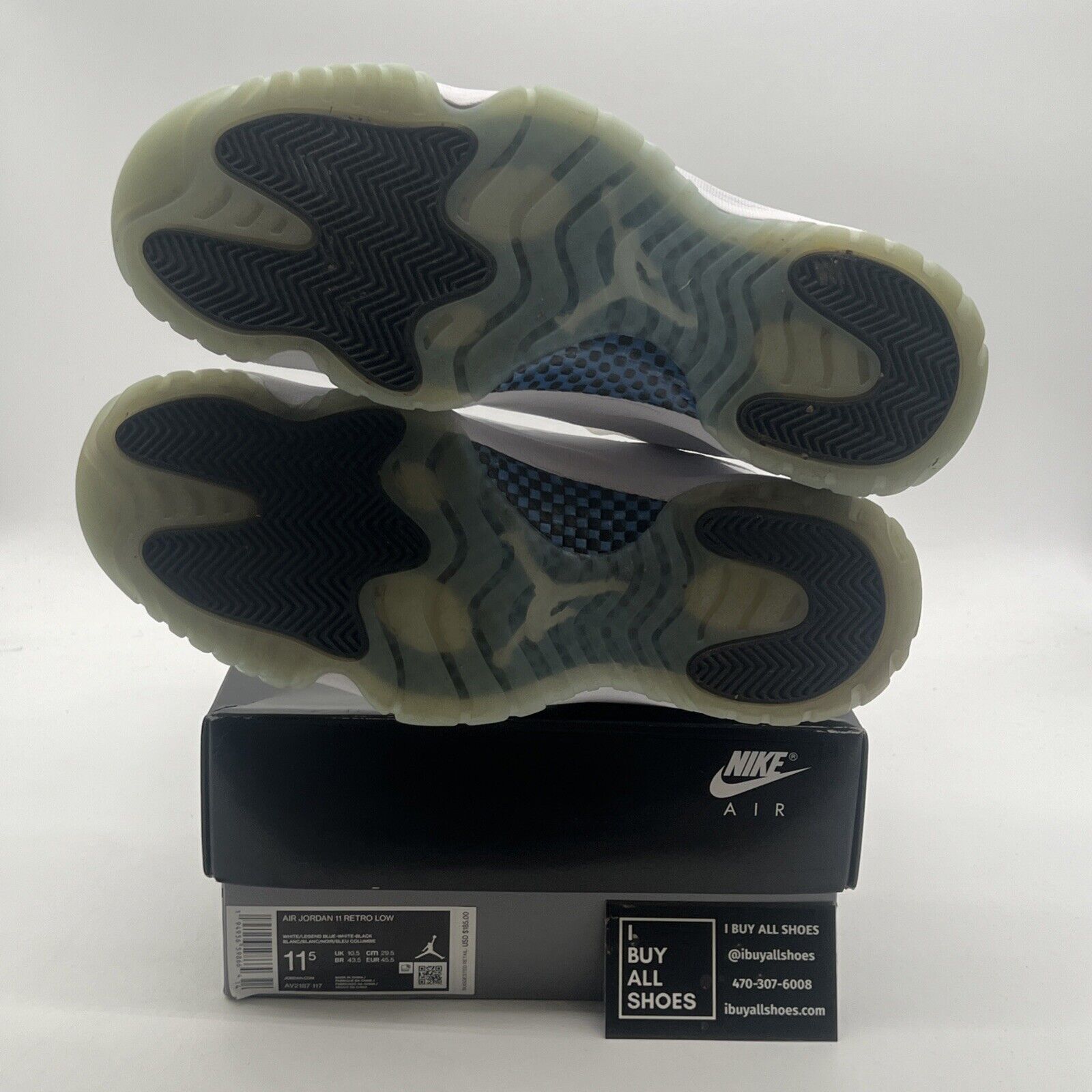Size 11.5 - Air Jordan 11 Retro Low Legend Blue (AV2187-117)