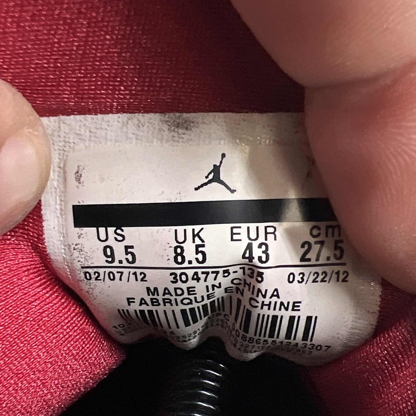 Size 9.5 - Air Jordan 7 Retro 2012 Olympic (304775-135)